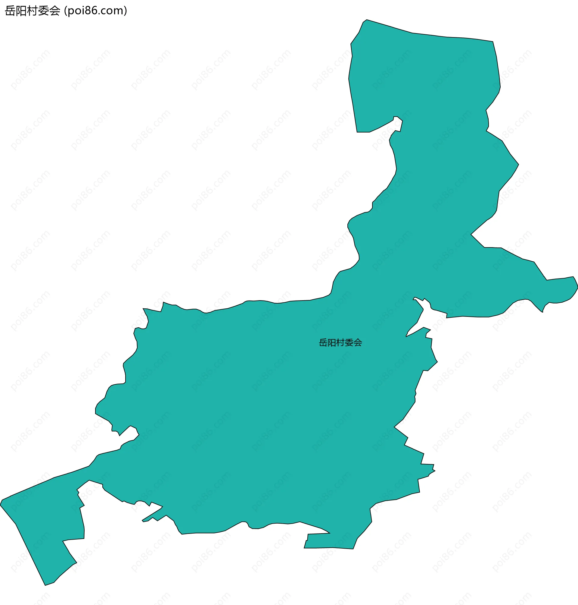 岳阳村委会边界地图