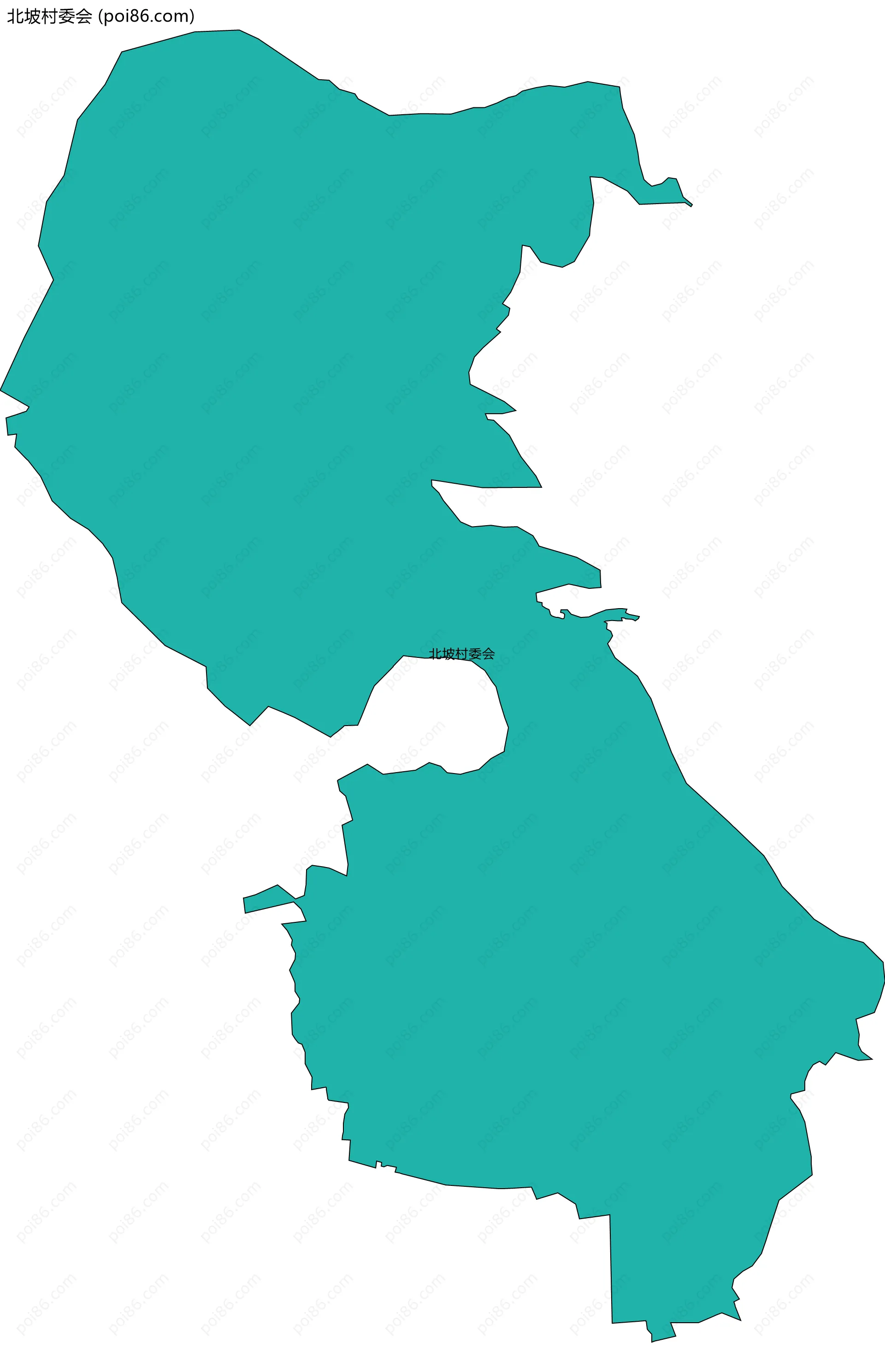 北坡村委会边界地图