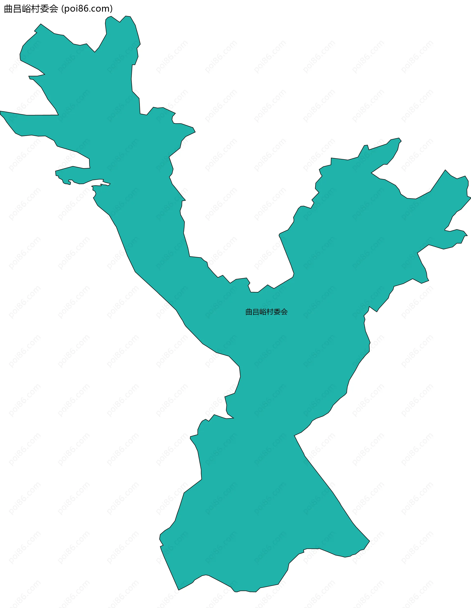 曲吕峪村委会边界地图