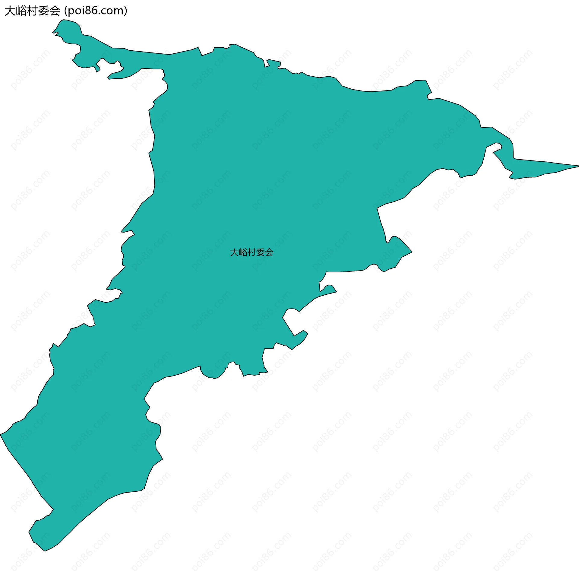 大峪村委会边界地图