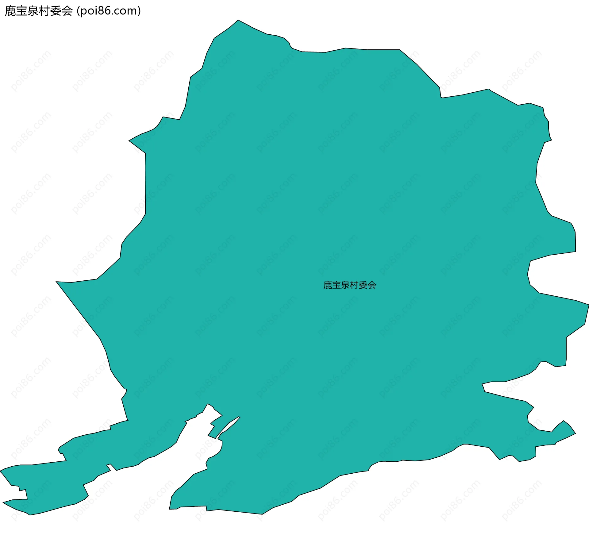 鹿宝泉村委会边界地图