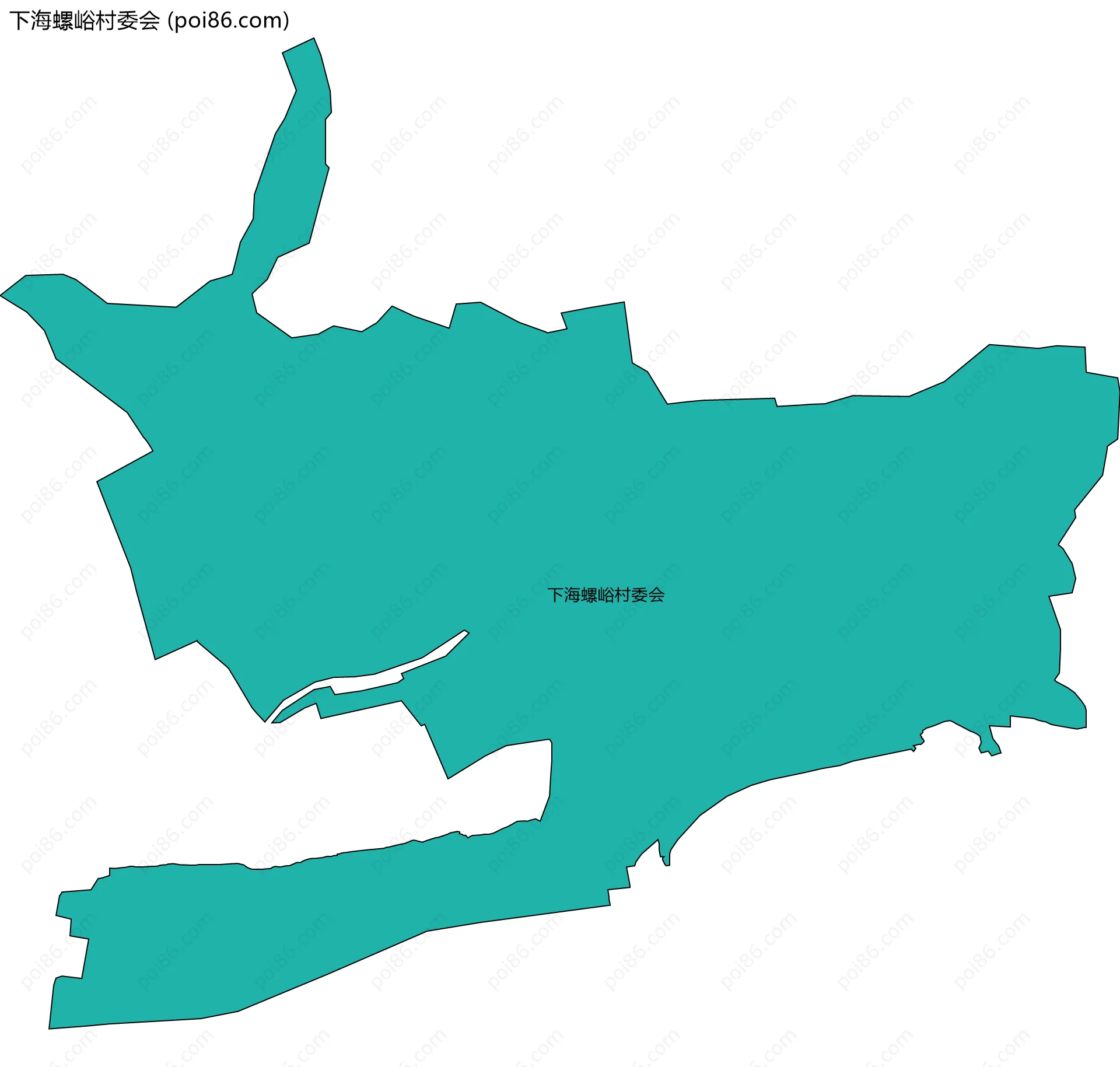 下海螺峪村委会边界地图