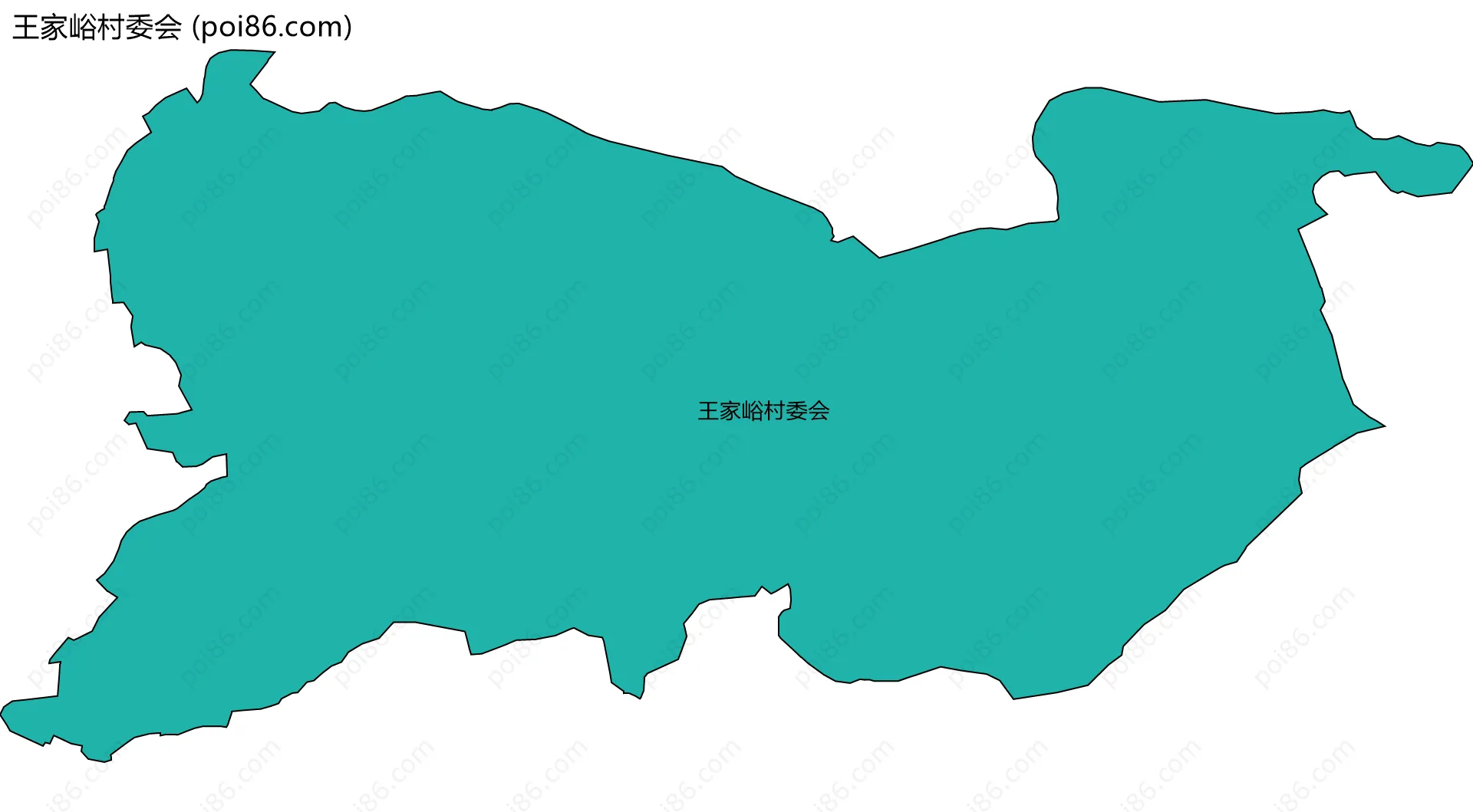 王家峪村委会边界地图