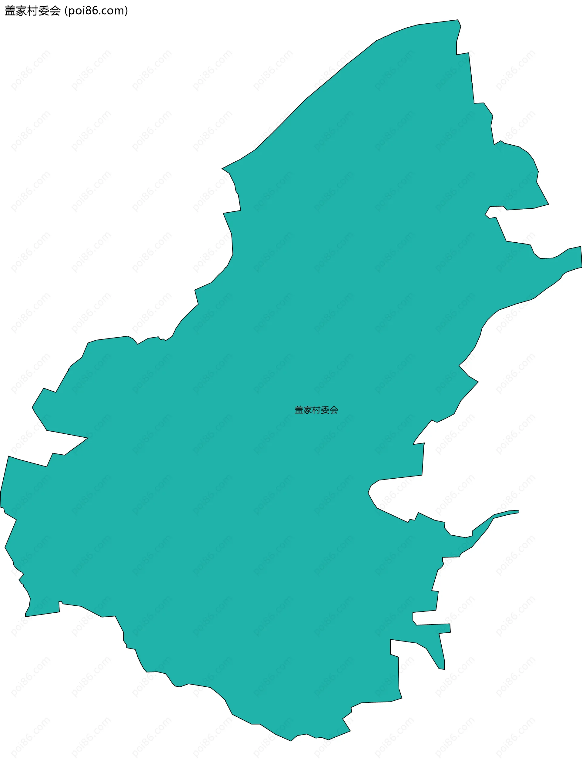 盖家村委会边界地图
