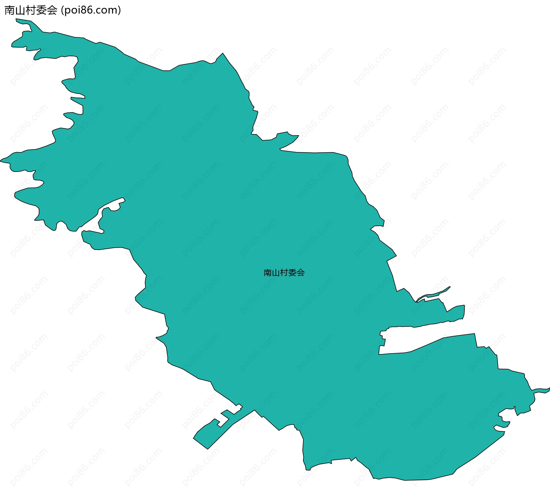 南山村委会边界地图
