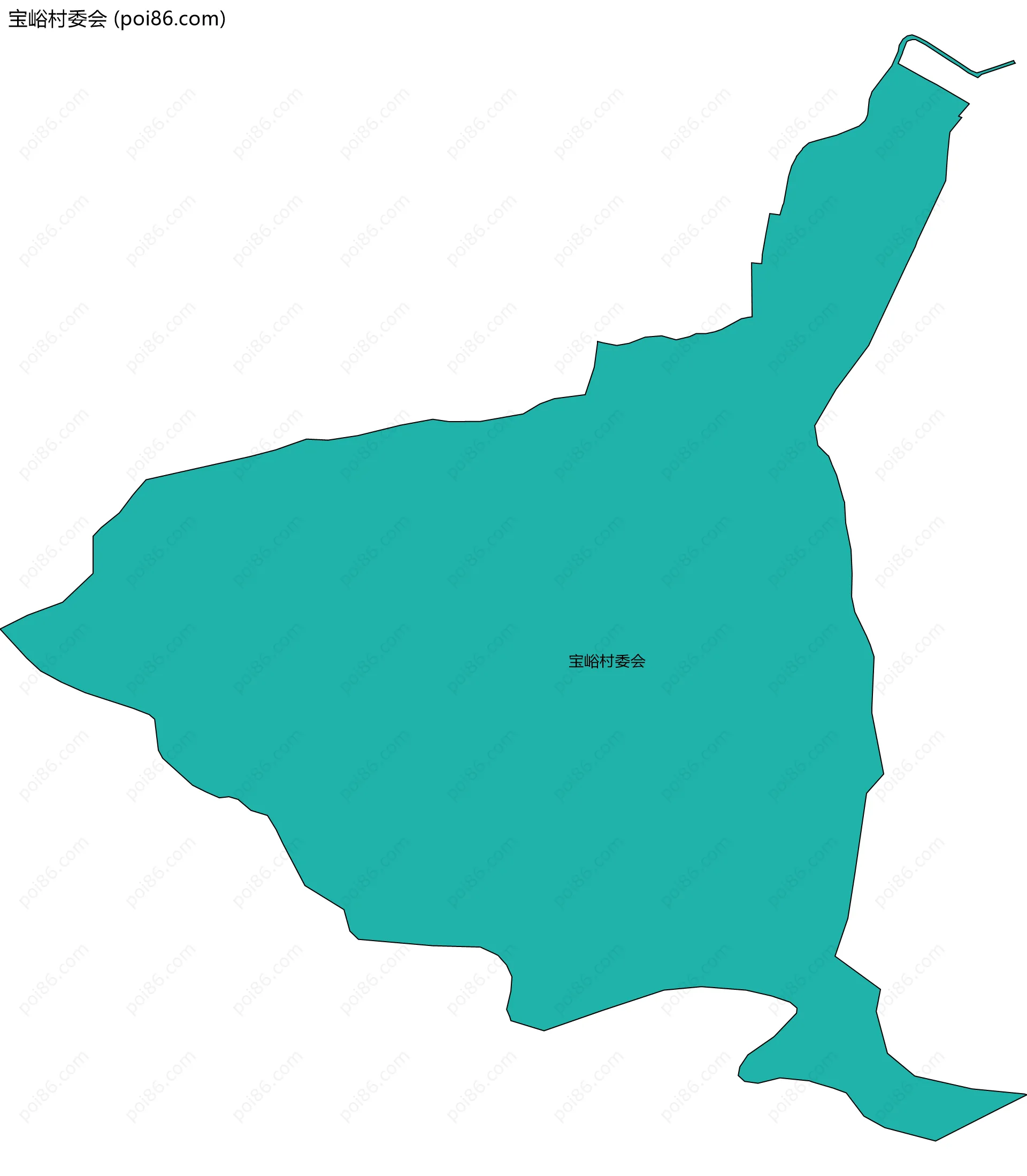 宝峪村委会边界地图