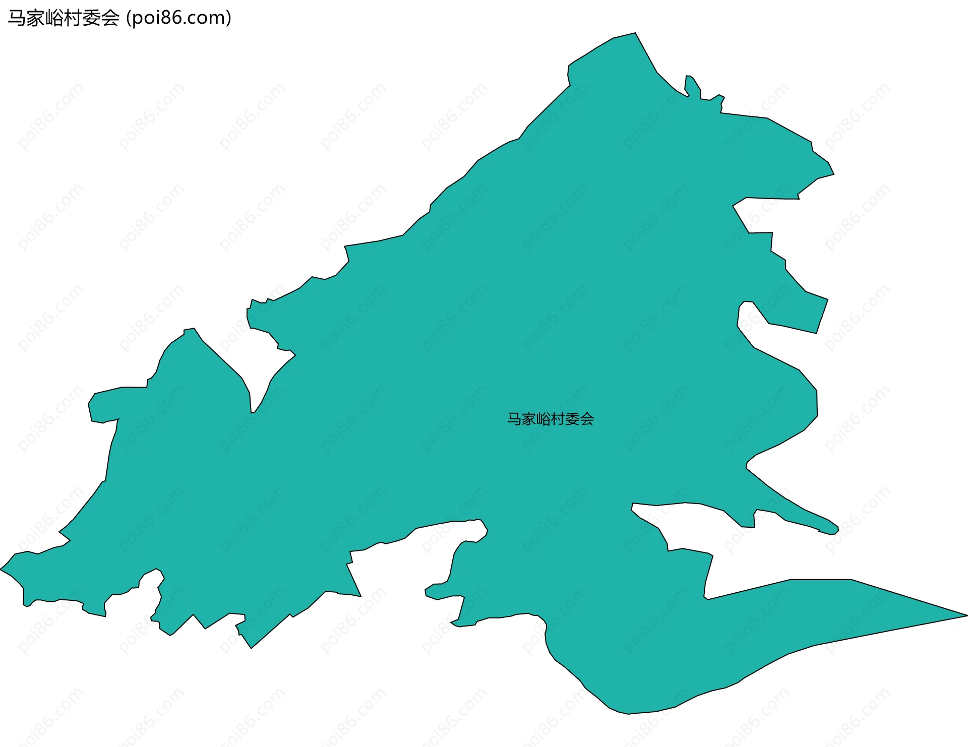 马家峪村委会边界地图