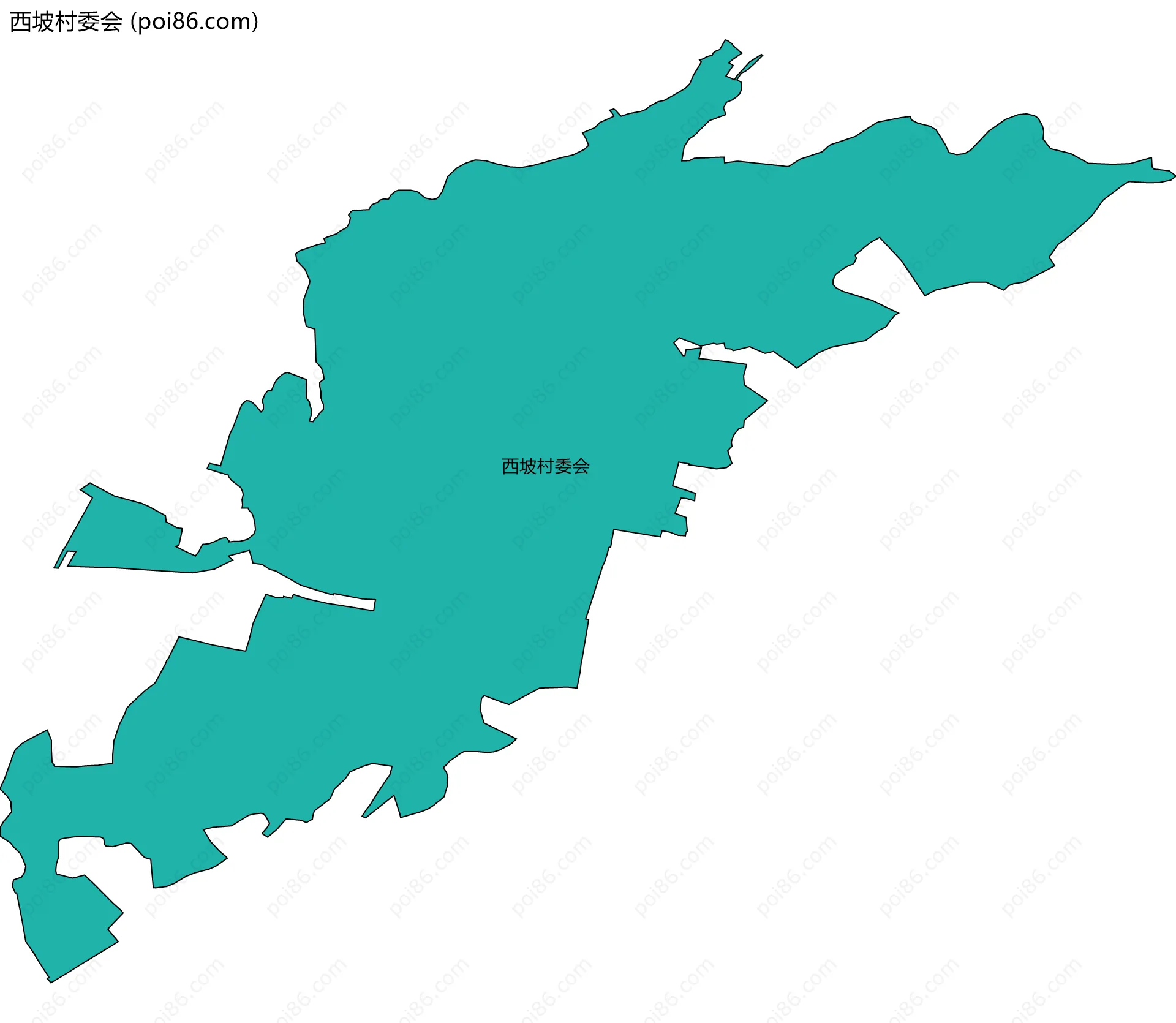西坡村委会边界地图