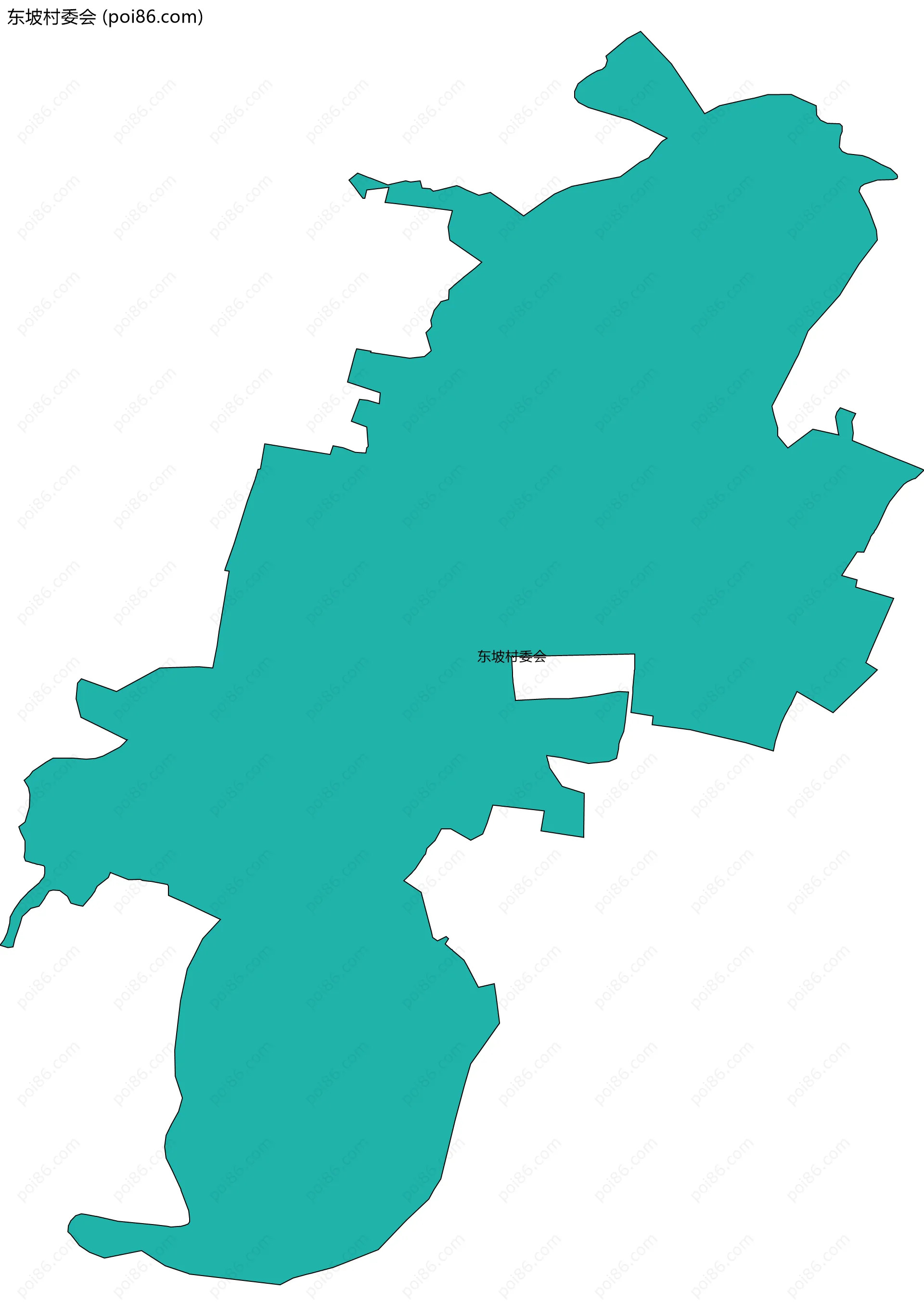 东坡村委会边界地图