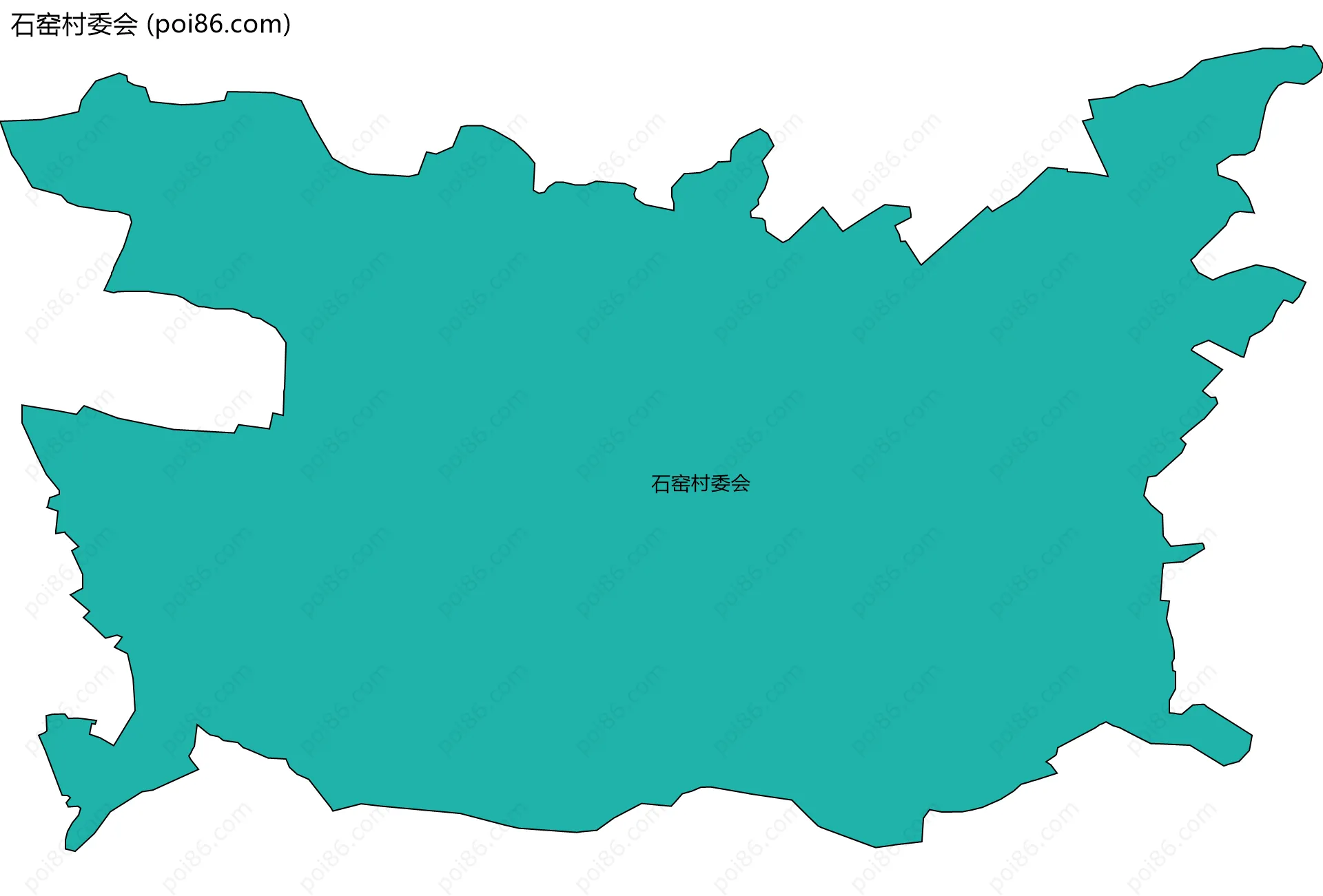 石窑村委会边界地图