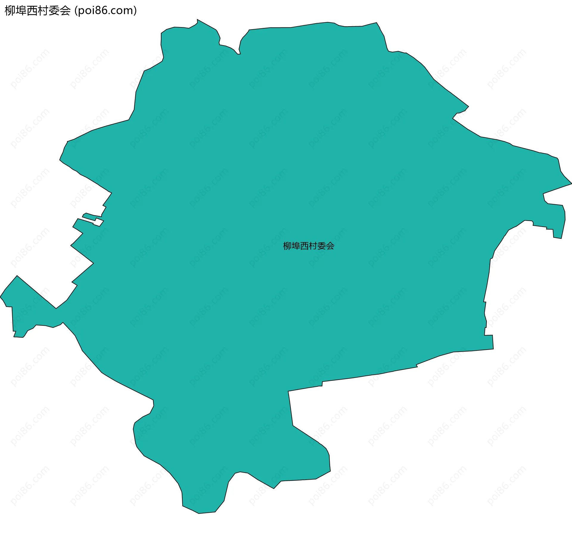 柳埠西村委会边界地图