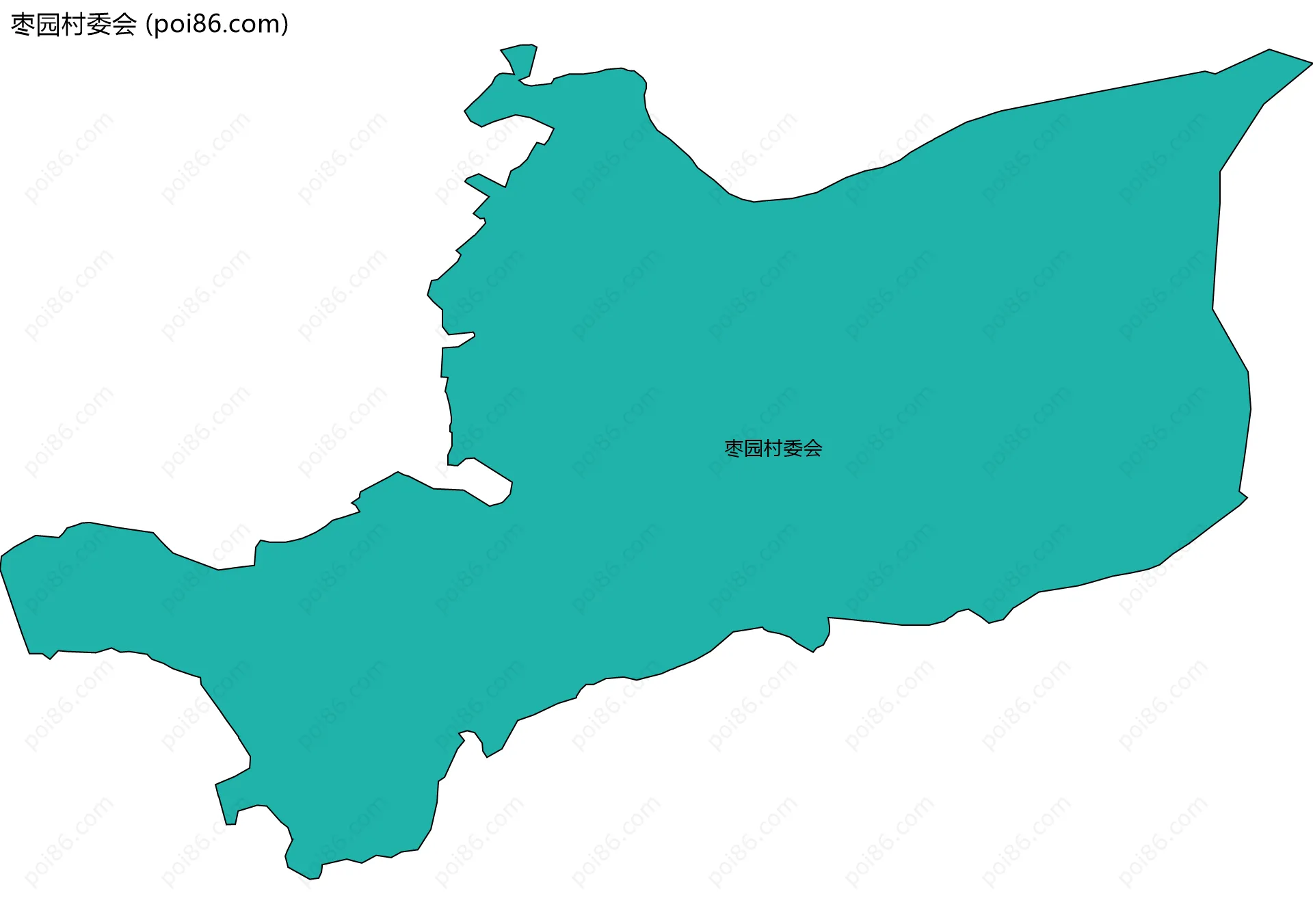 枣园村委会边界地图