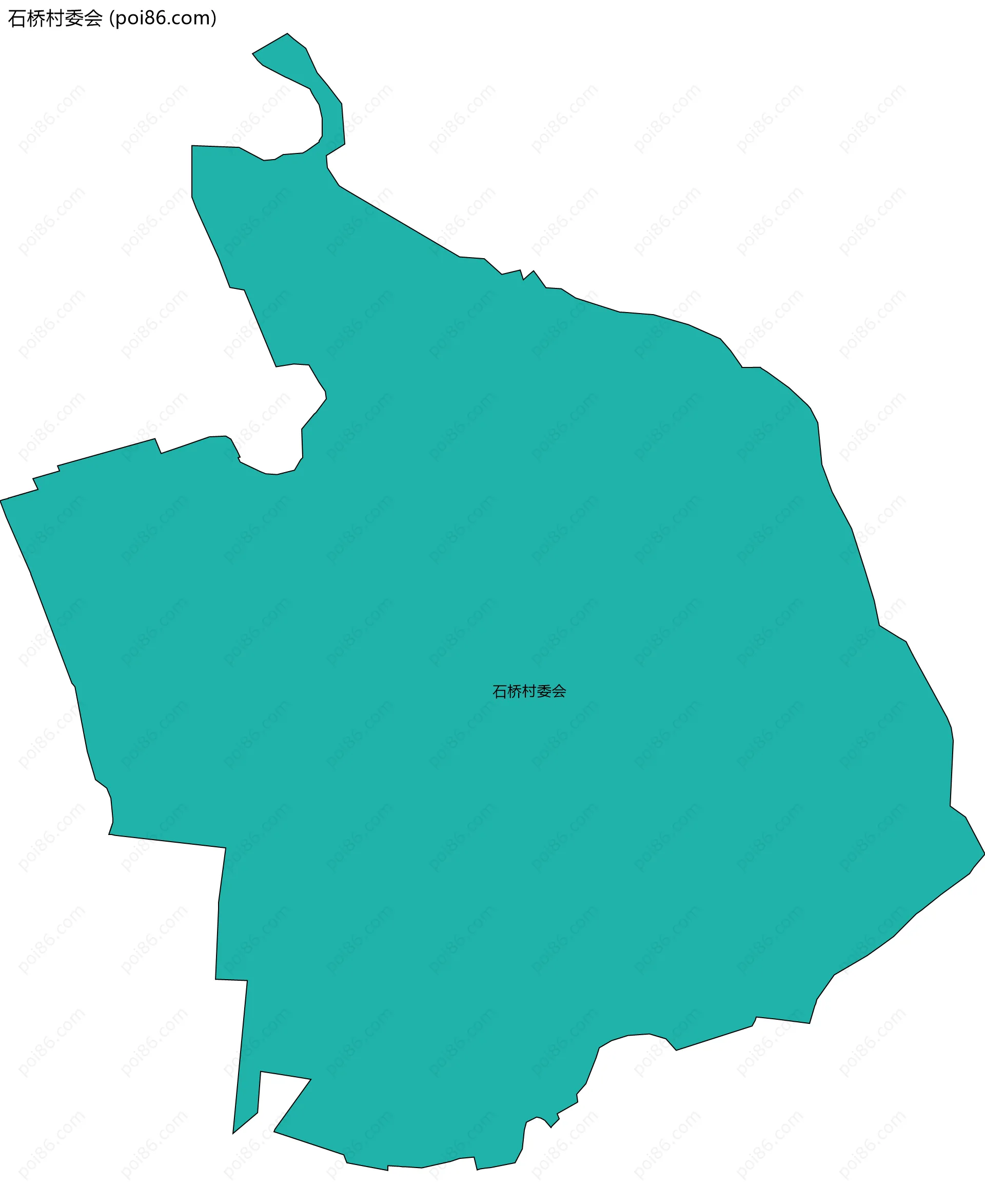 石桥村委会边界地图