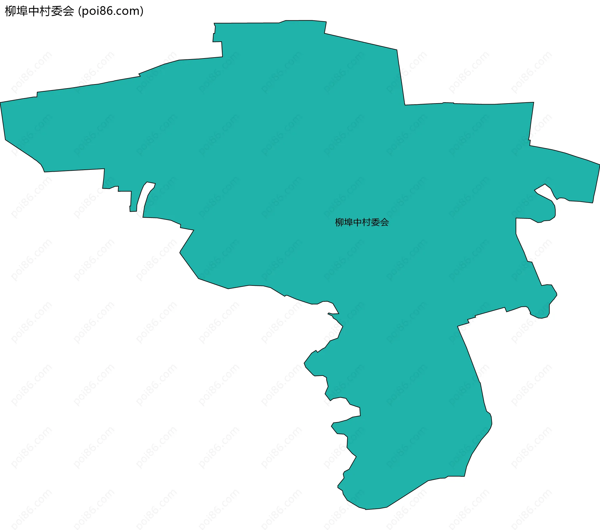 柳埠中村委会边界地图