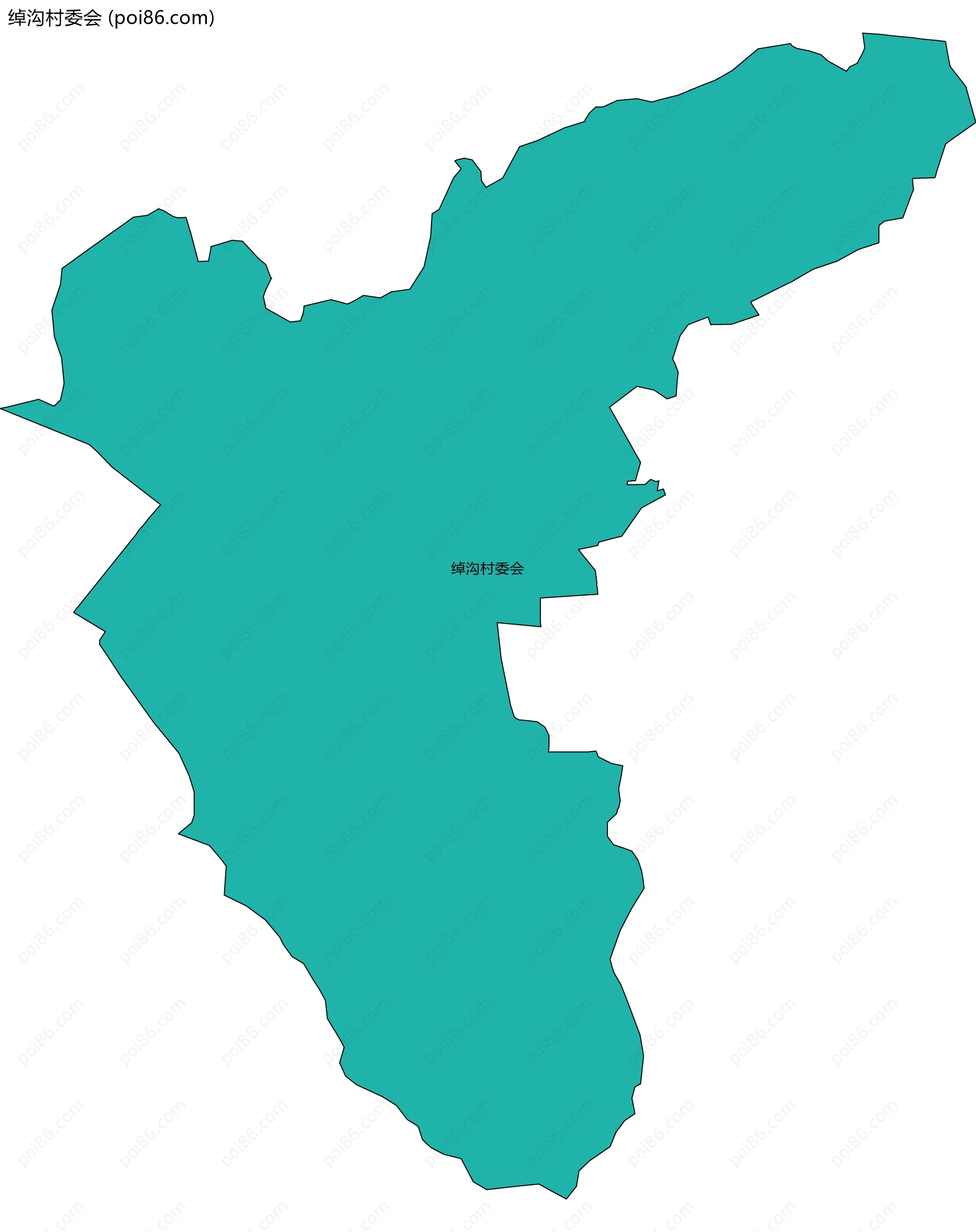 绰沟村委会边界地图