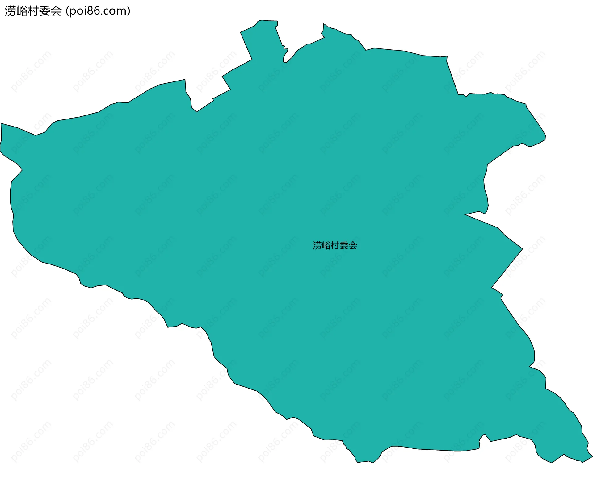 涝峪村委会边界地图