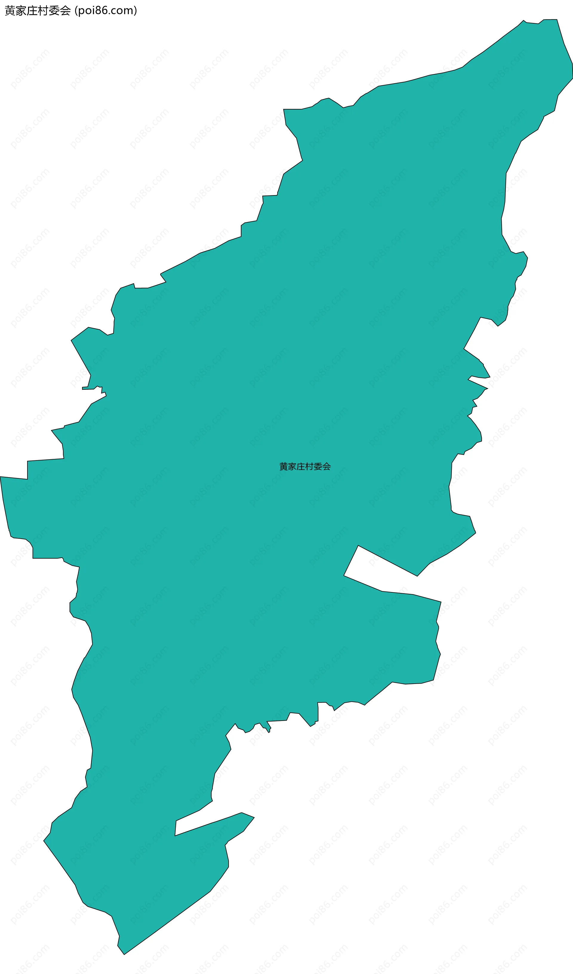 黄家庄村委会边界地图