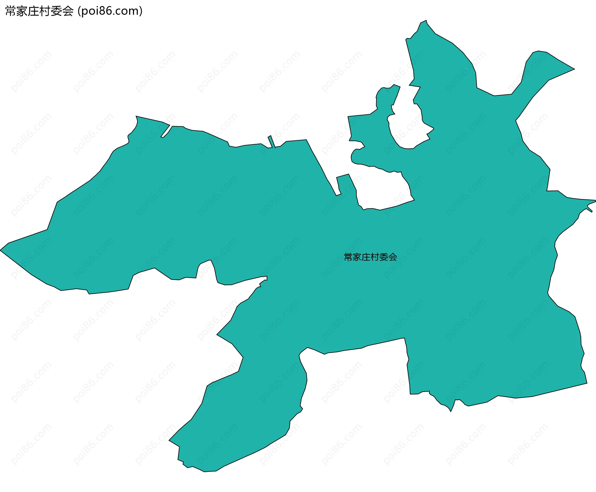 常家庄村委会边界地图