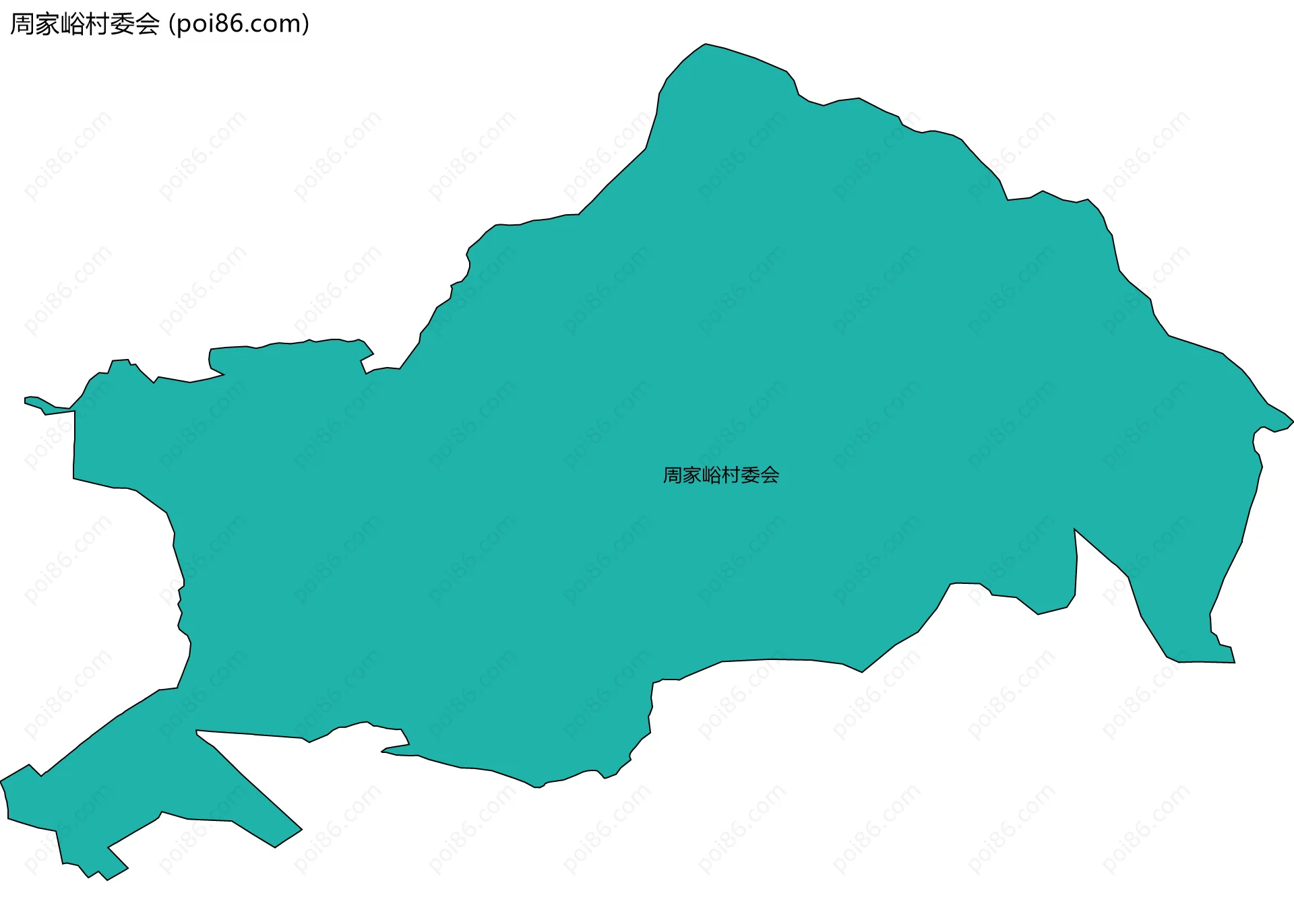 周家峪村委会边界地图