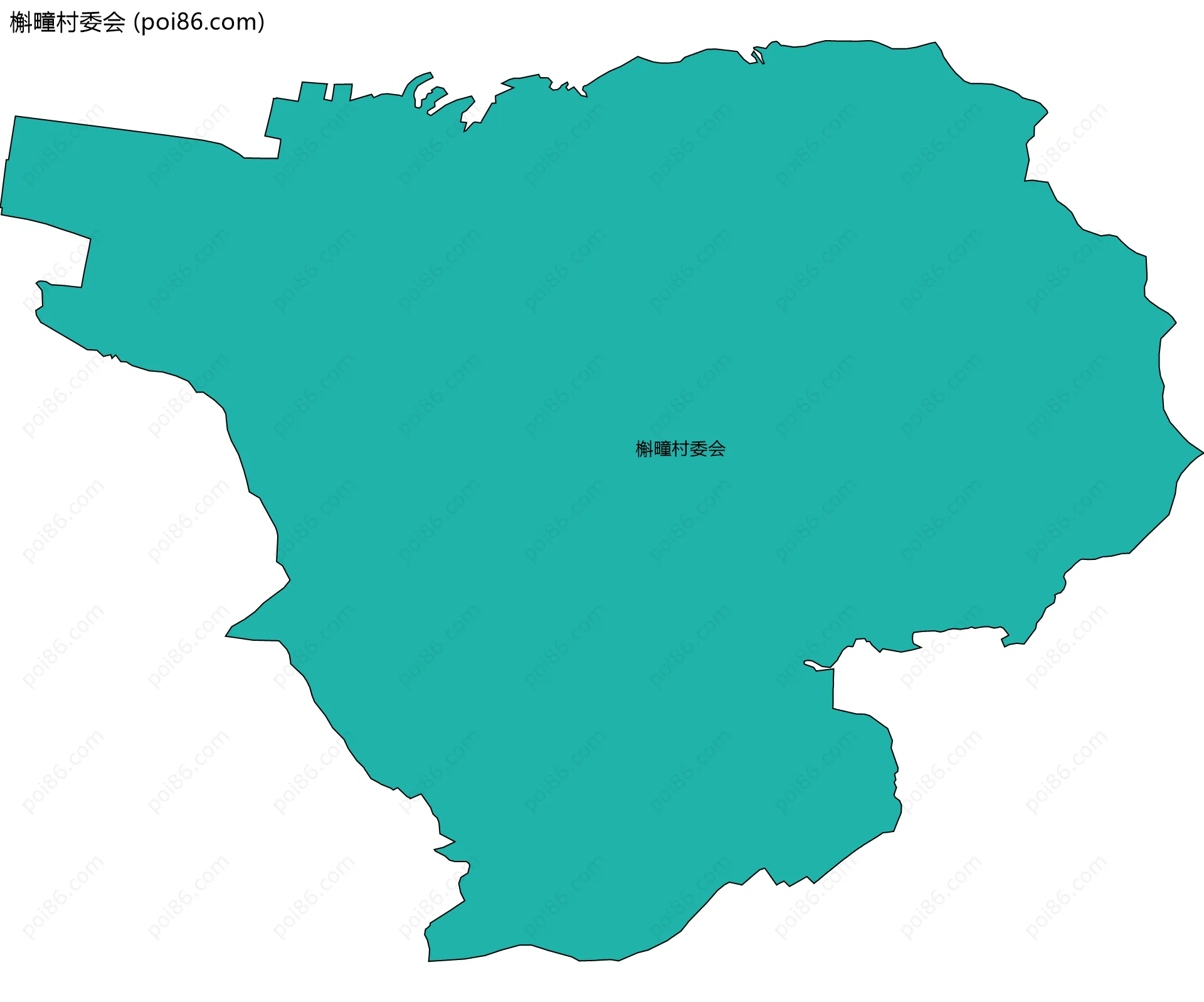 槲疃村委会边界地图