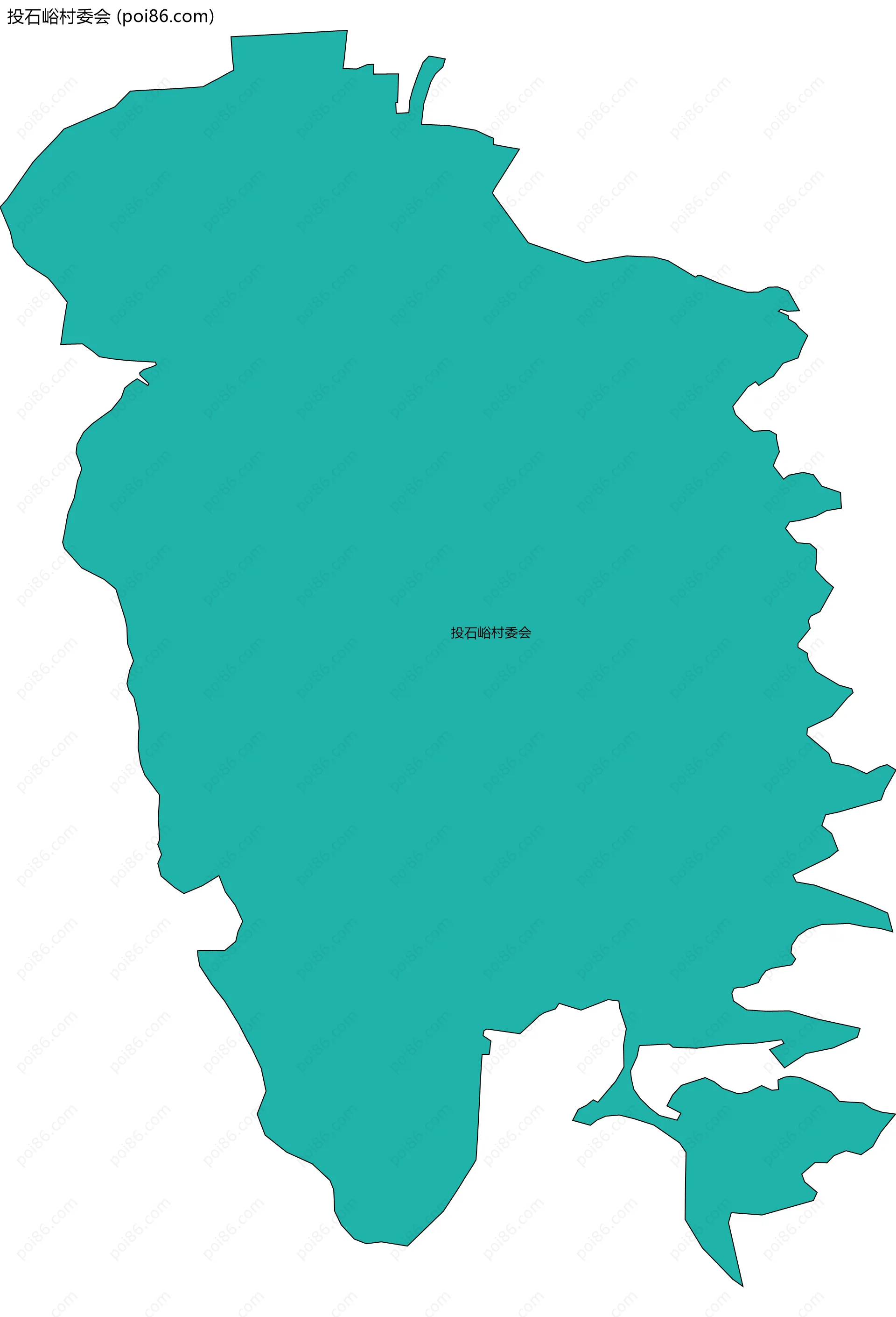 投石峪村委会边界地图