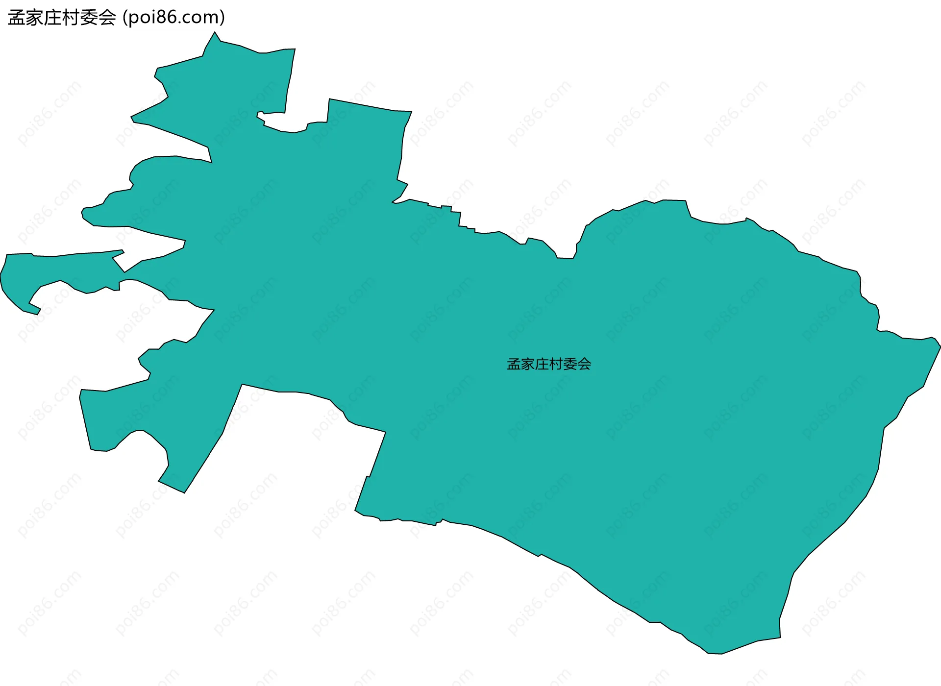 孟家庄村委会边界地图