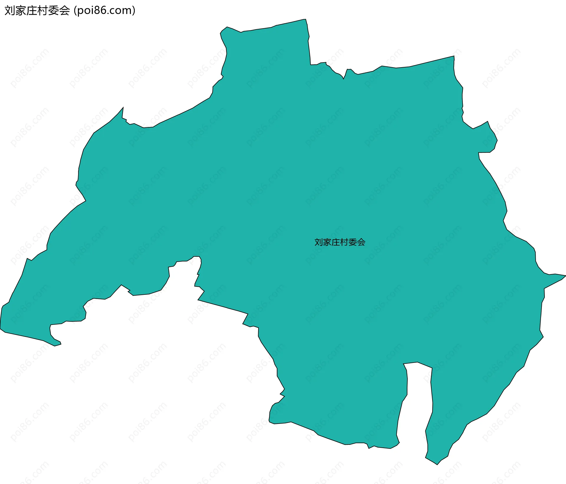 刘家庄村委会边界地图