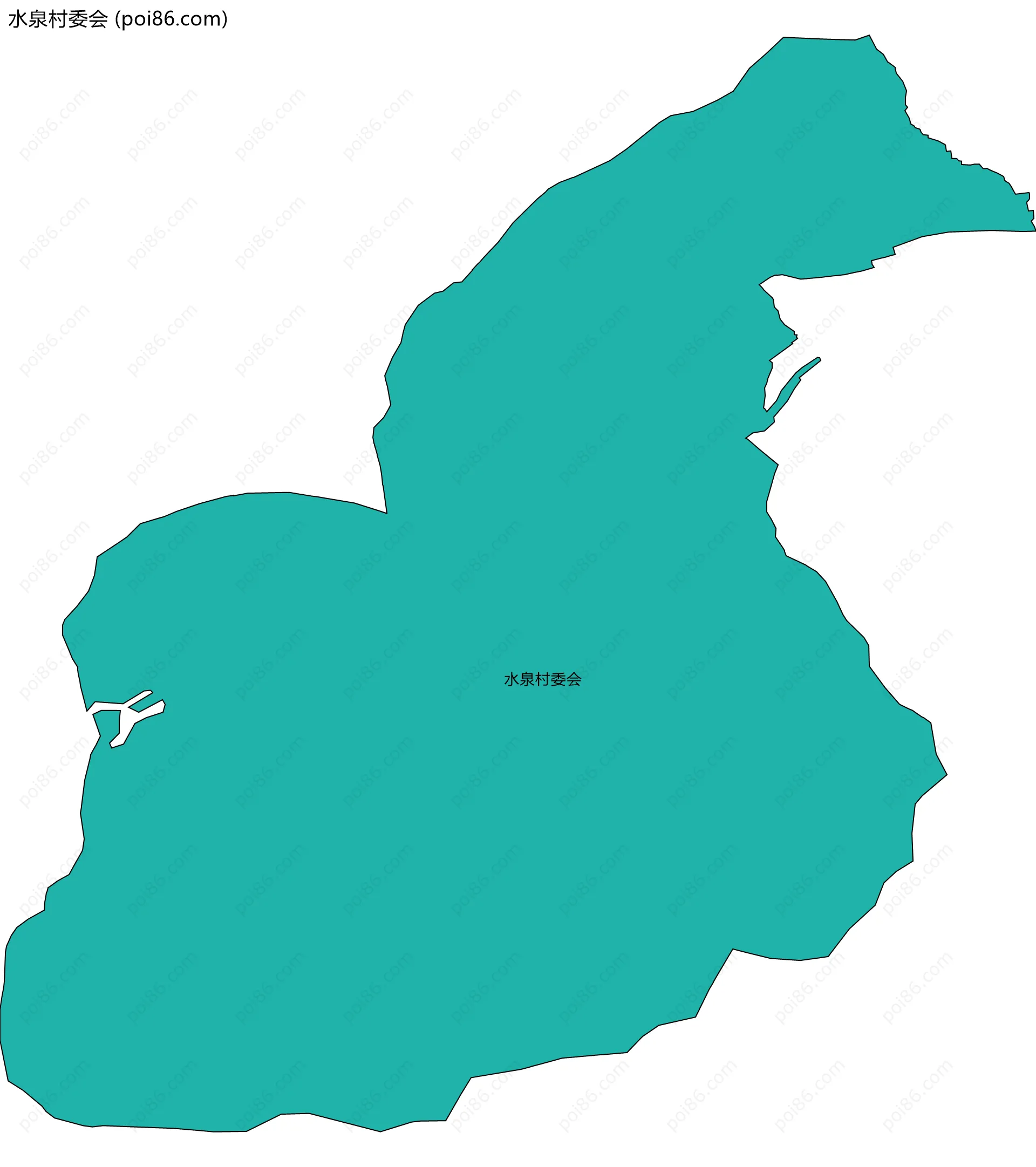 水泉村委会边界地图