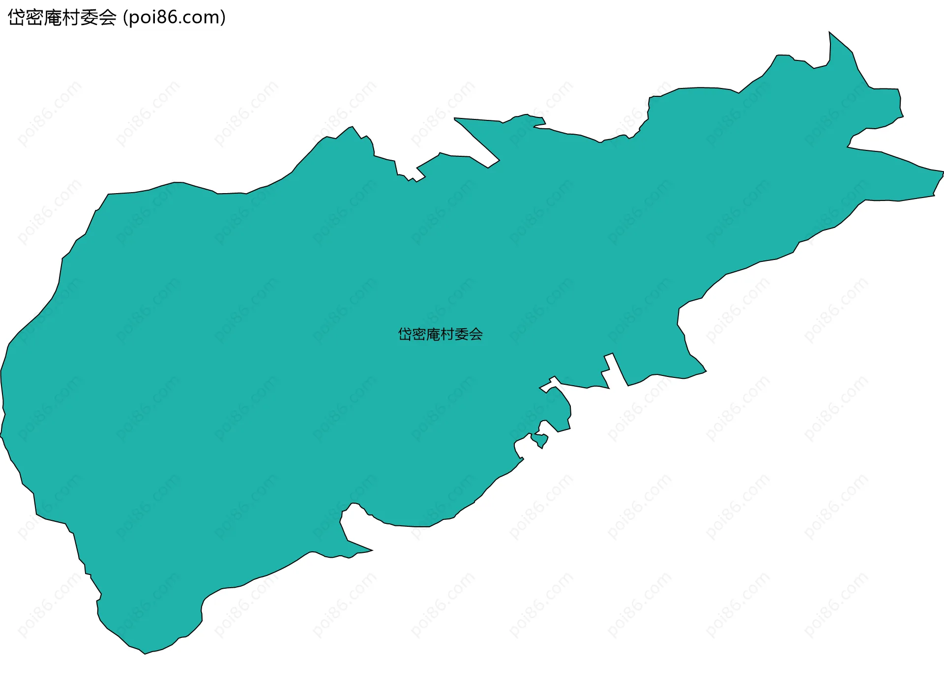 岱密庵村委会边界地图