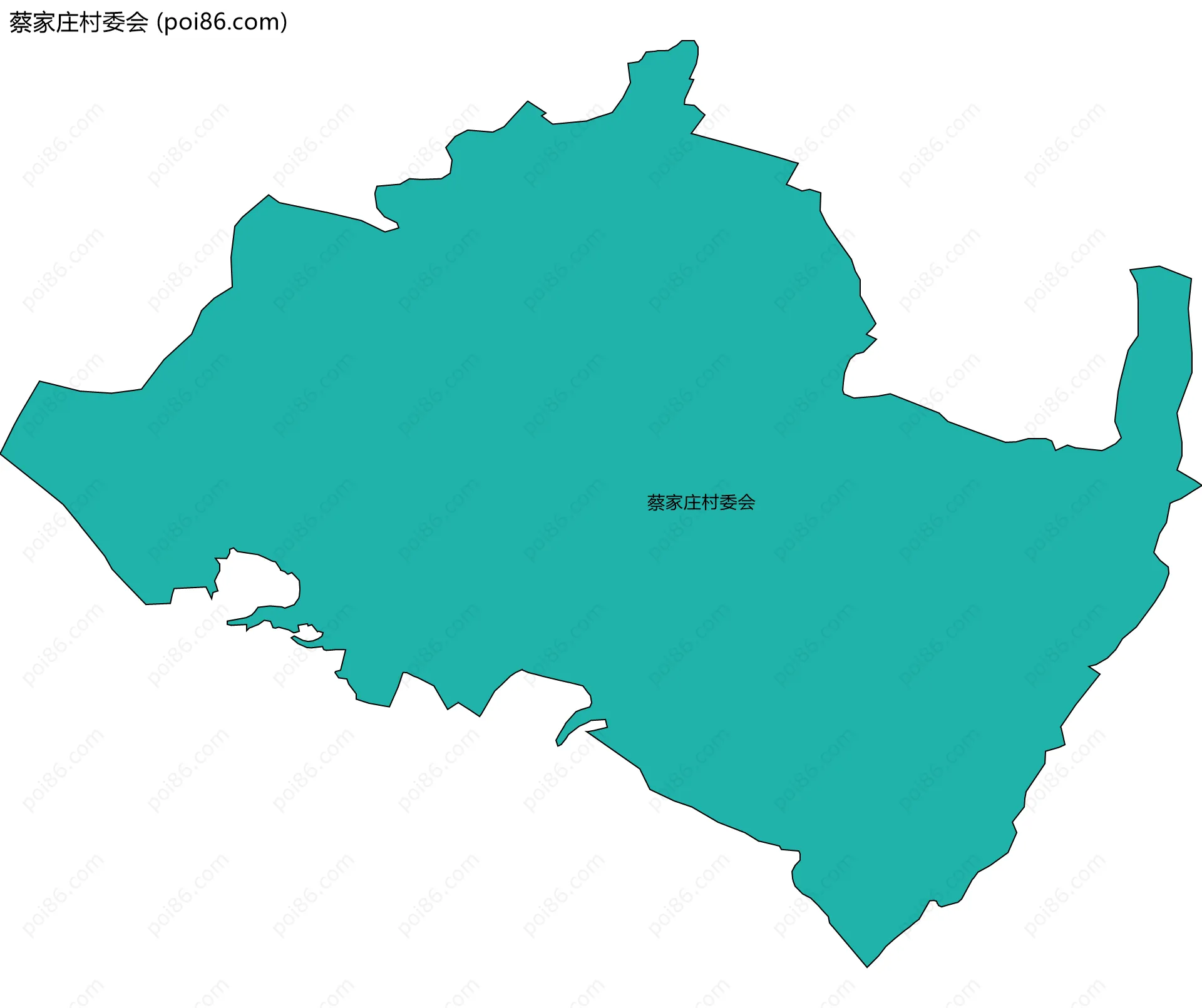 蔡家庄村委会边界地图