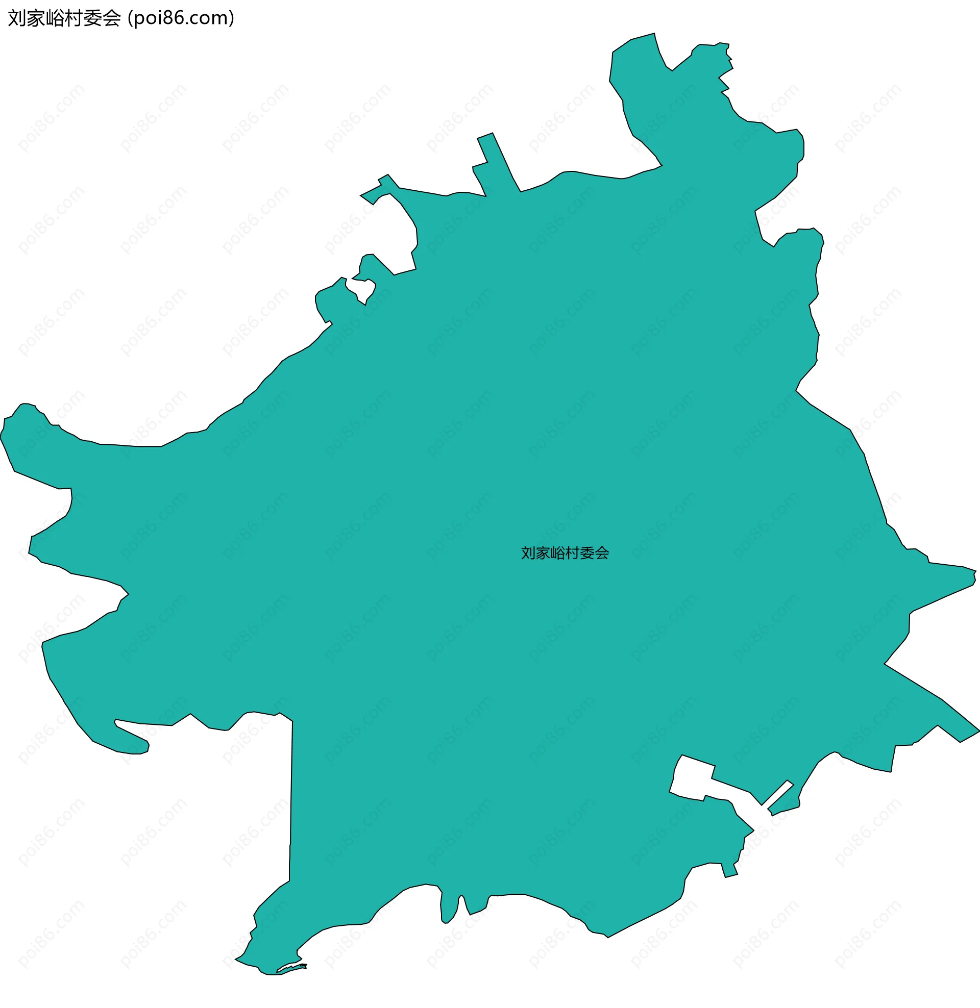 刘家峪村委会边界地图