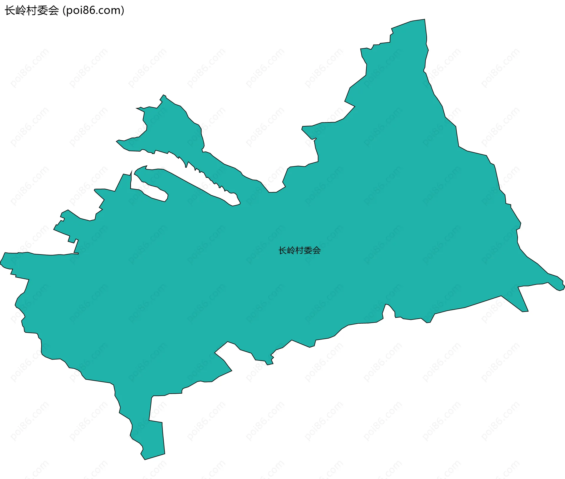 长岭村委会边界地图