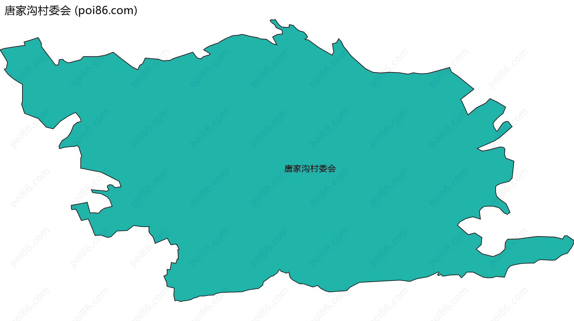 唐家沟村委会边界地图