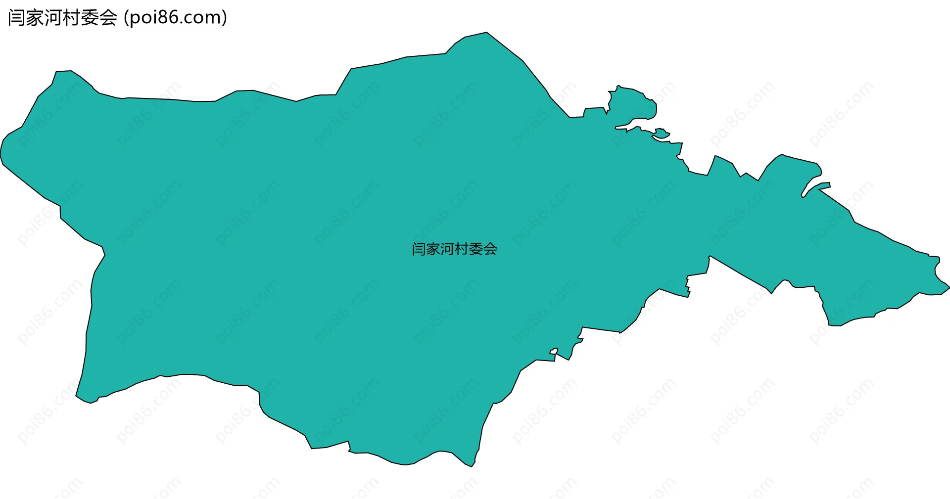 闫家河村委会边界地图