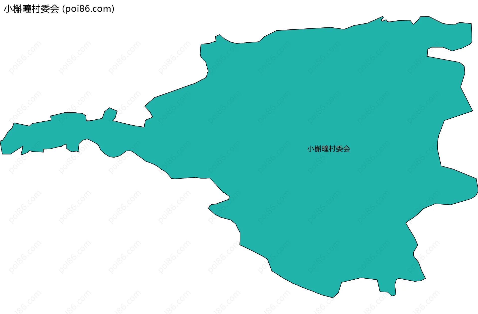 小槲疃村委会边界地图