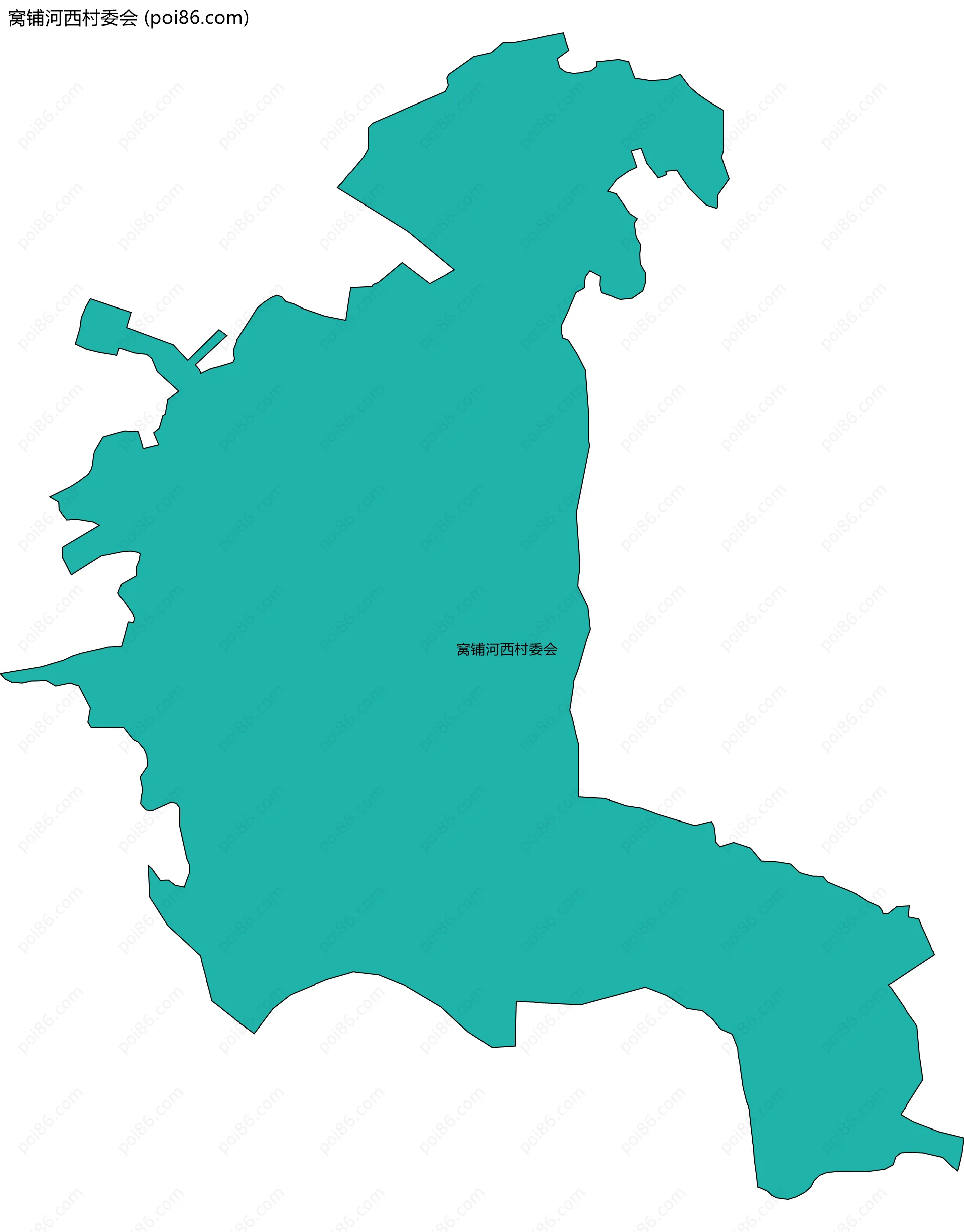 窝铺河西村委会边界地图