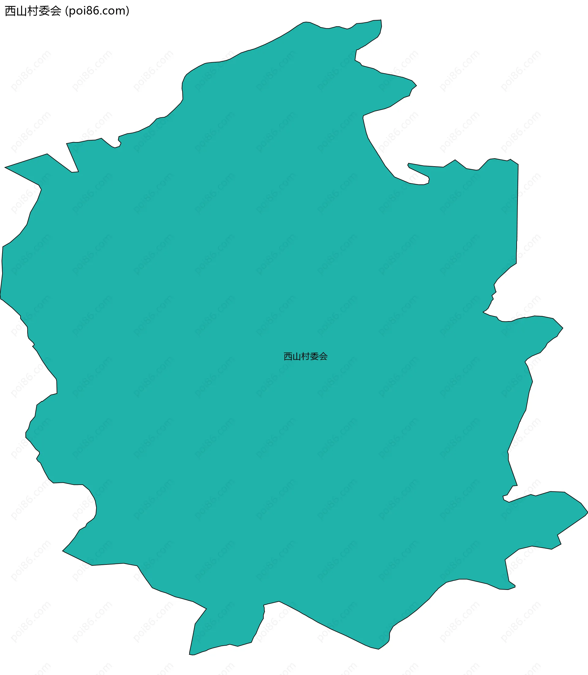 西山村委会边界地图