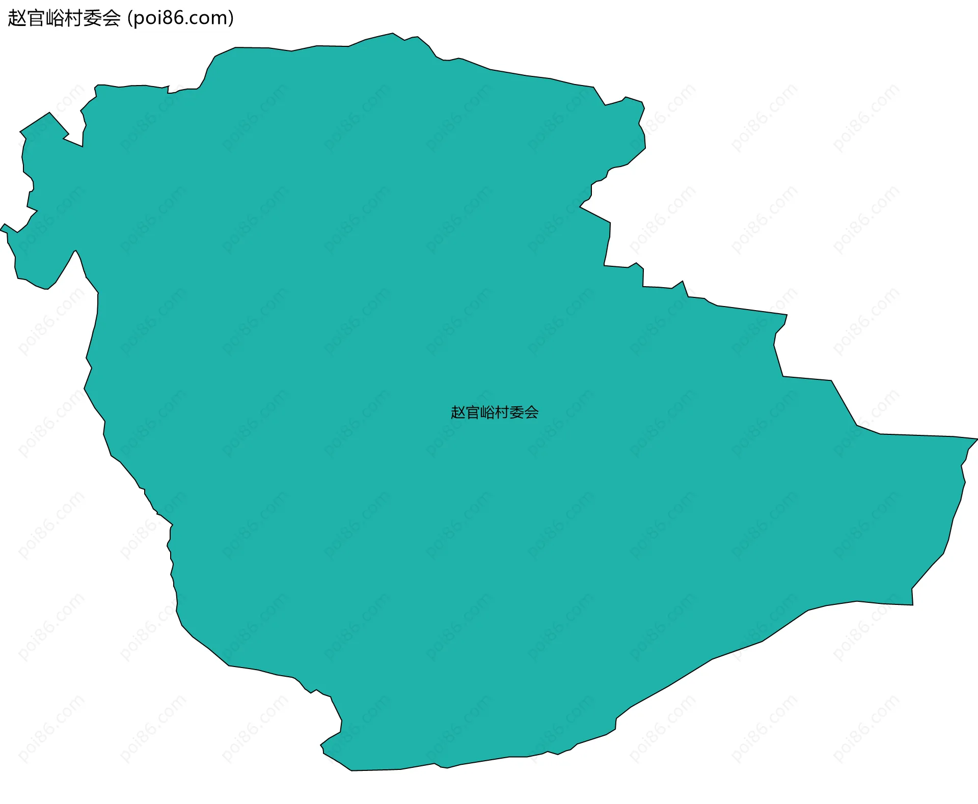 赵官峪村委会边界地图