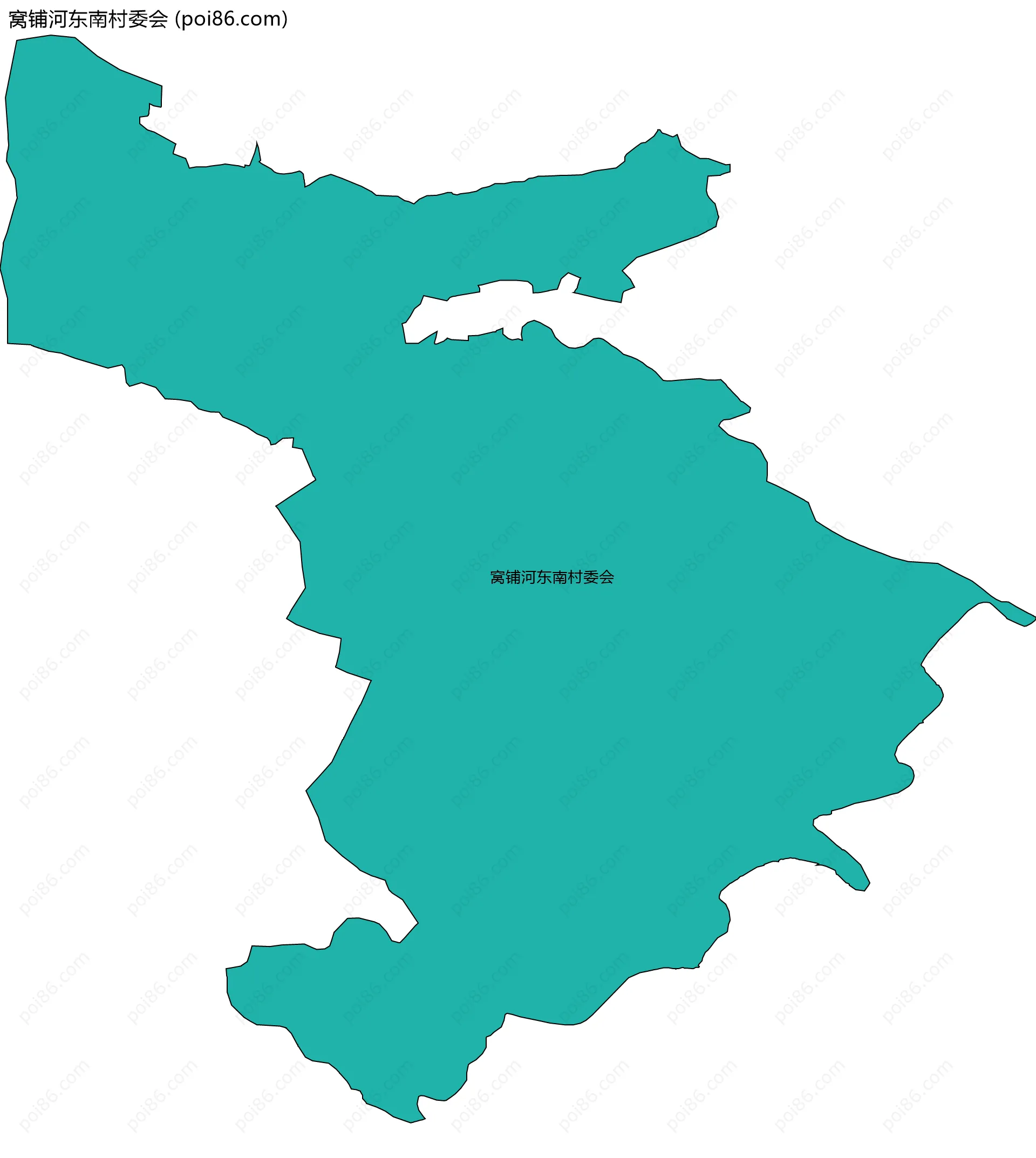 窝铺河东南村委会边界地图