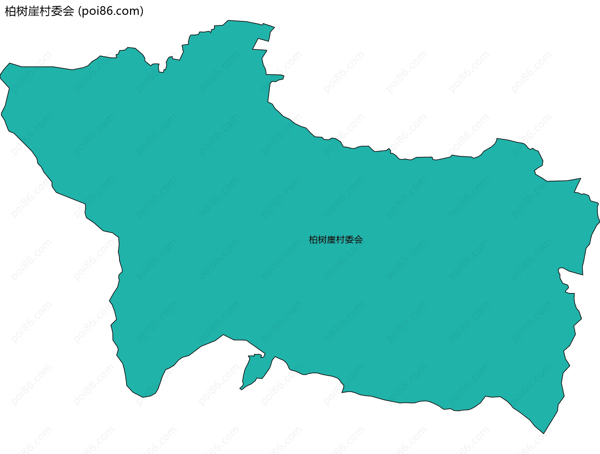 柏树崖村委会边界地图