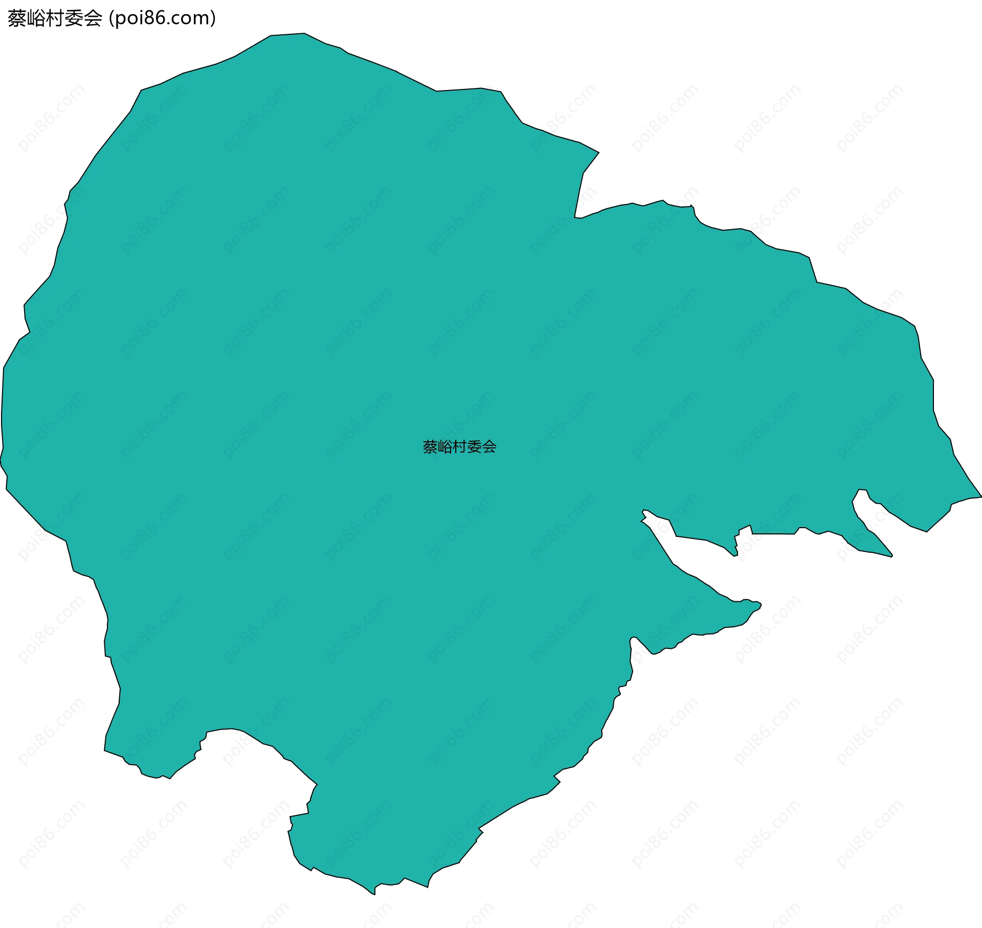 蔡峪村委会边界地图