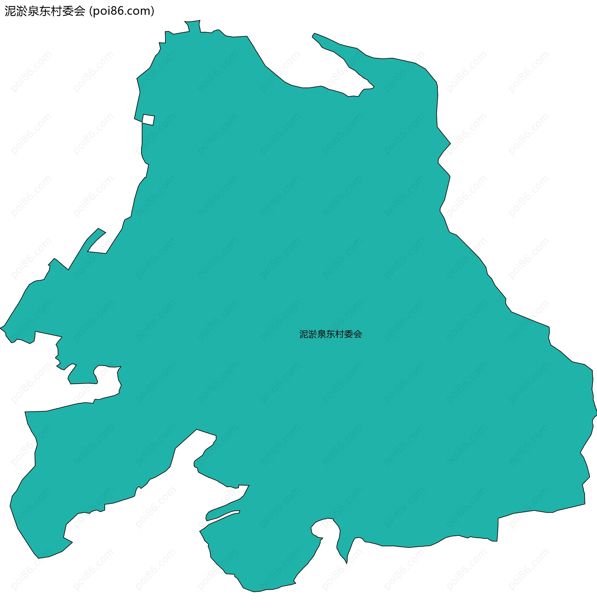 泥淤泉东村委会边界地图