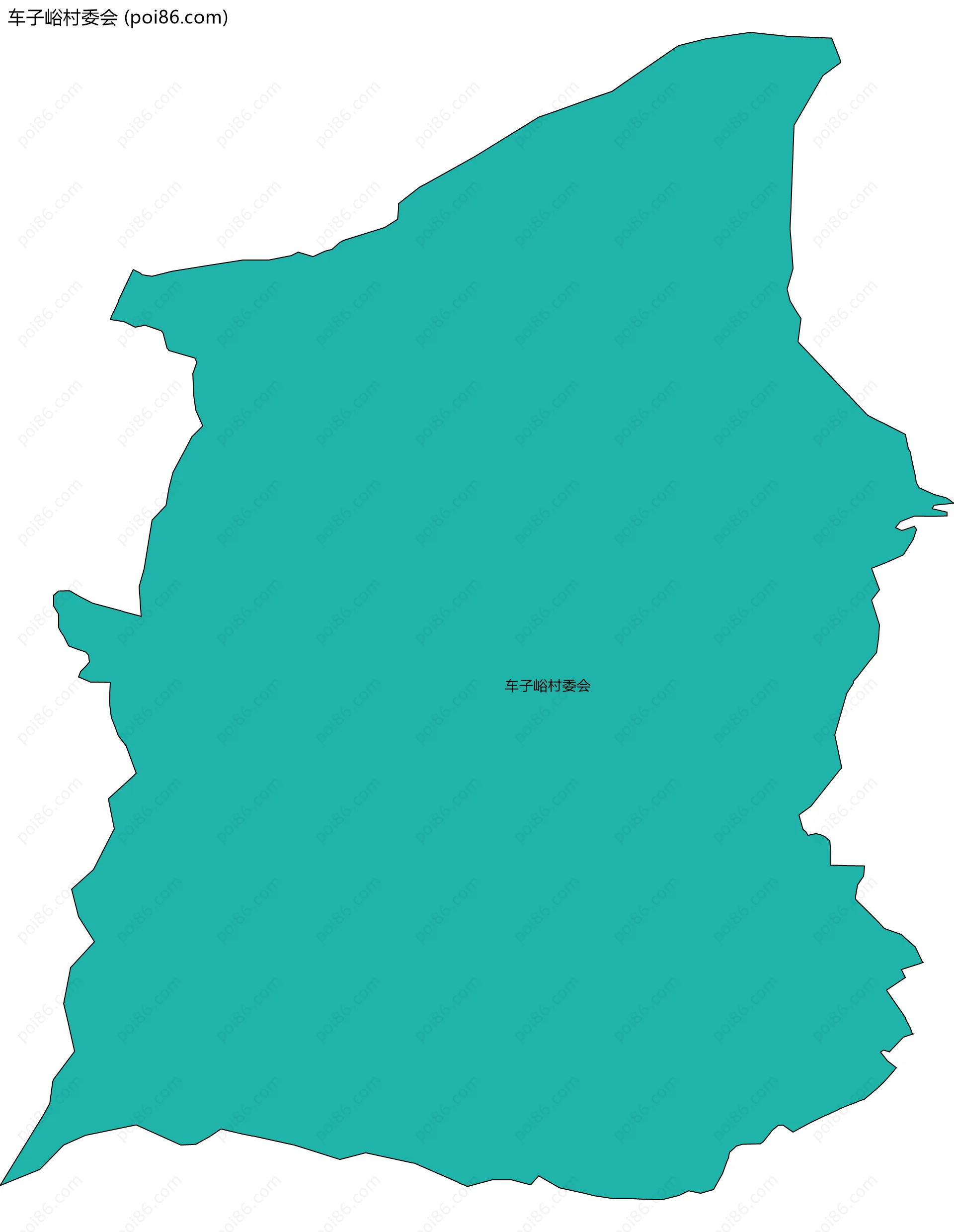 车子峪村委会边界地图