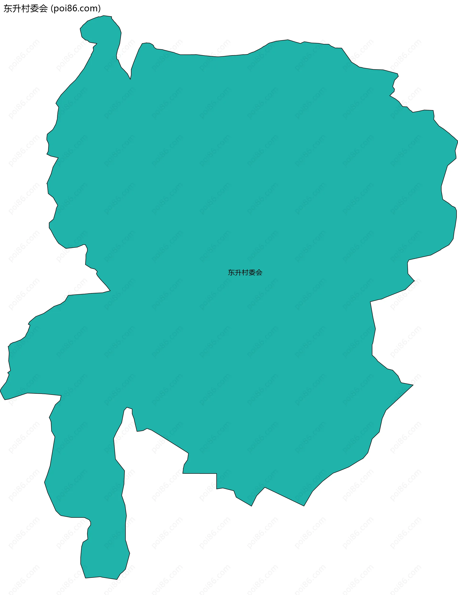 东升村委会边界地图