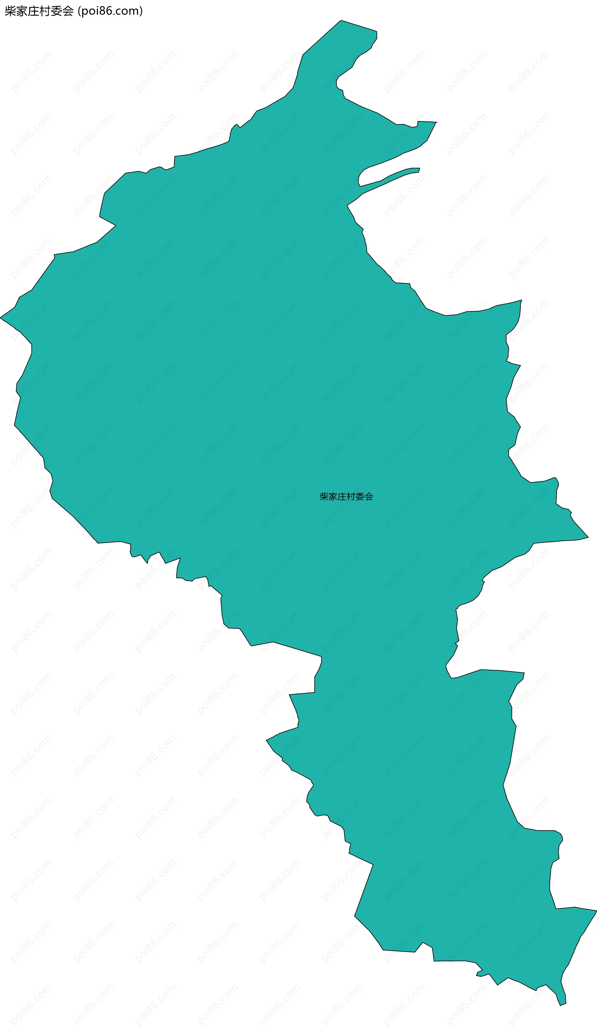 柴家庄村委会边界地图