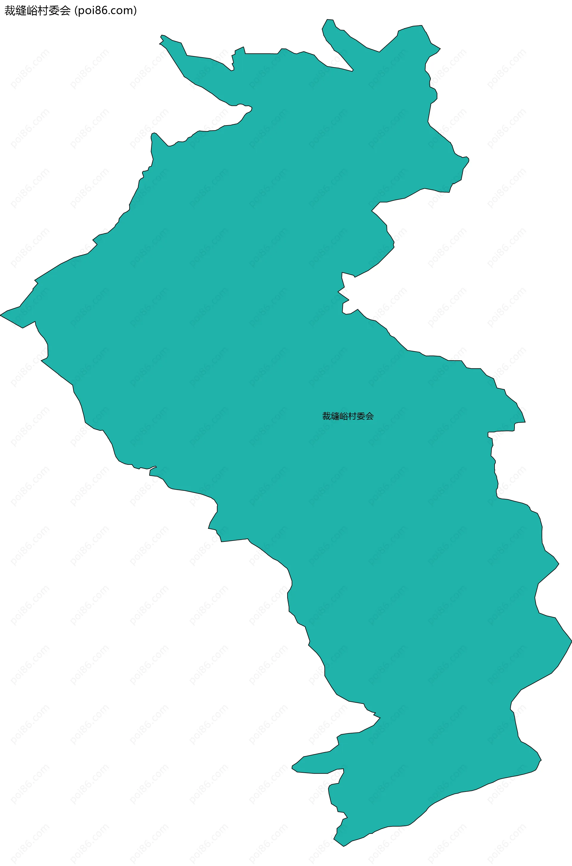 裁缝峪村委会边界地图