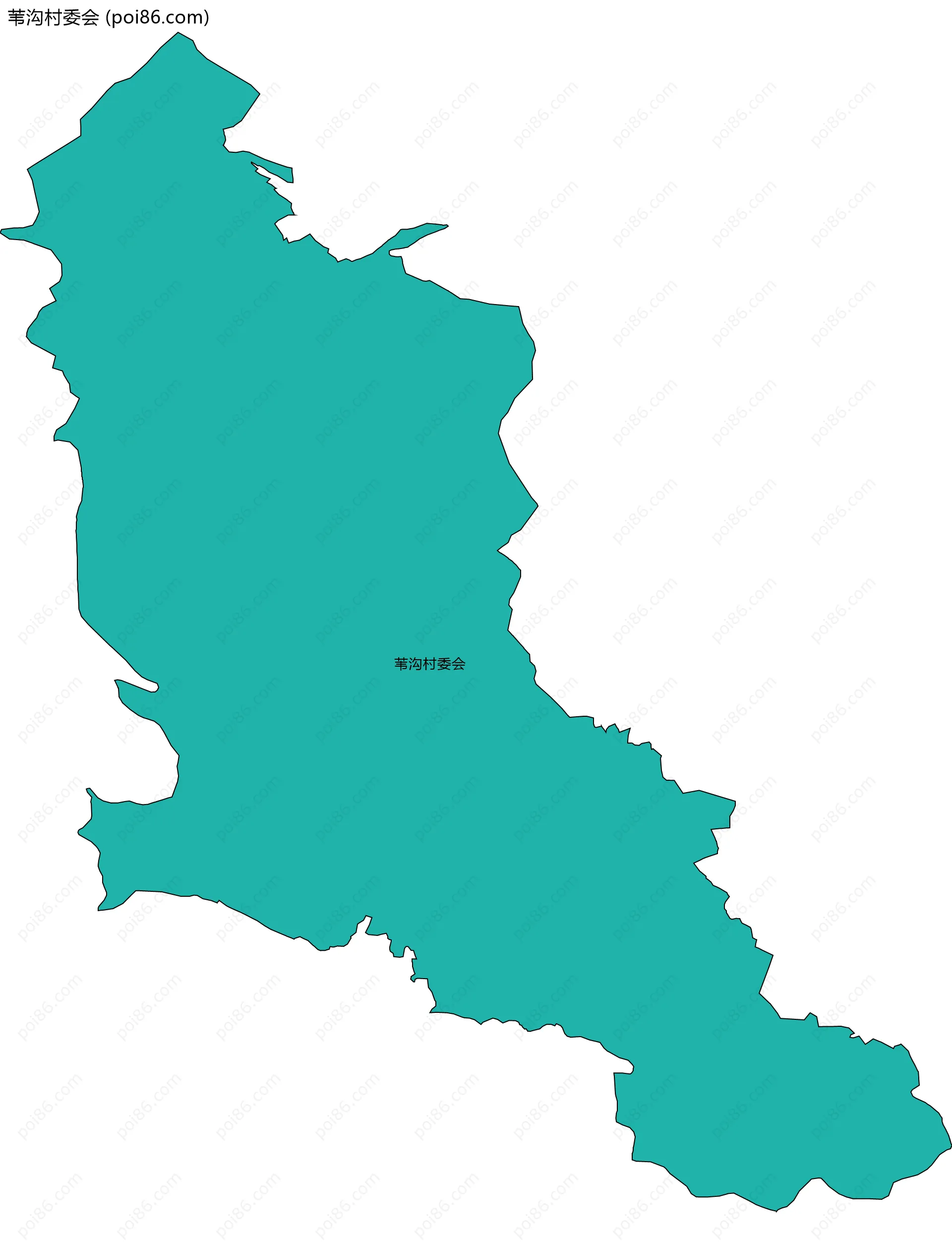 苇沟村委会边界地图