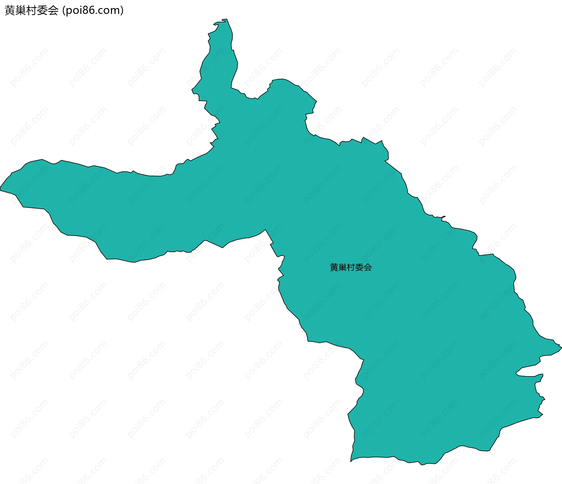 黄巢村委会边界地图