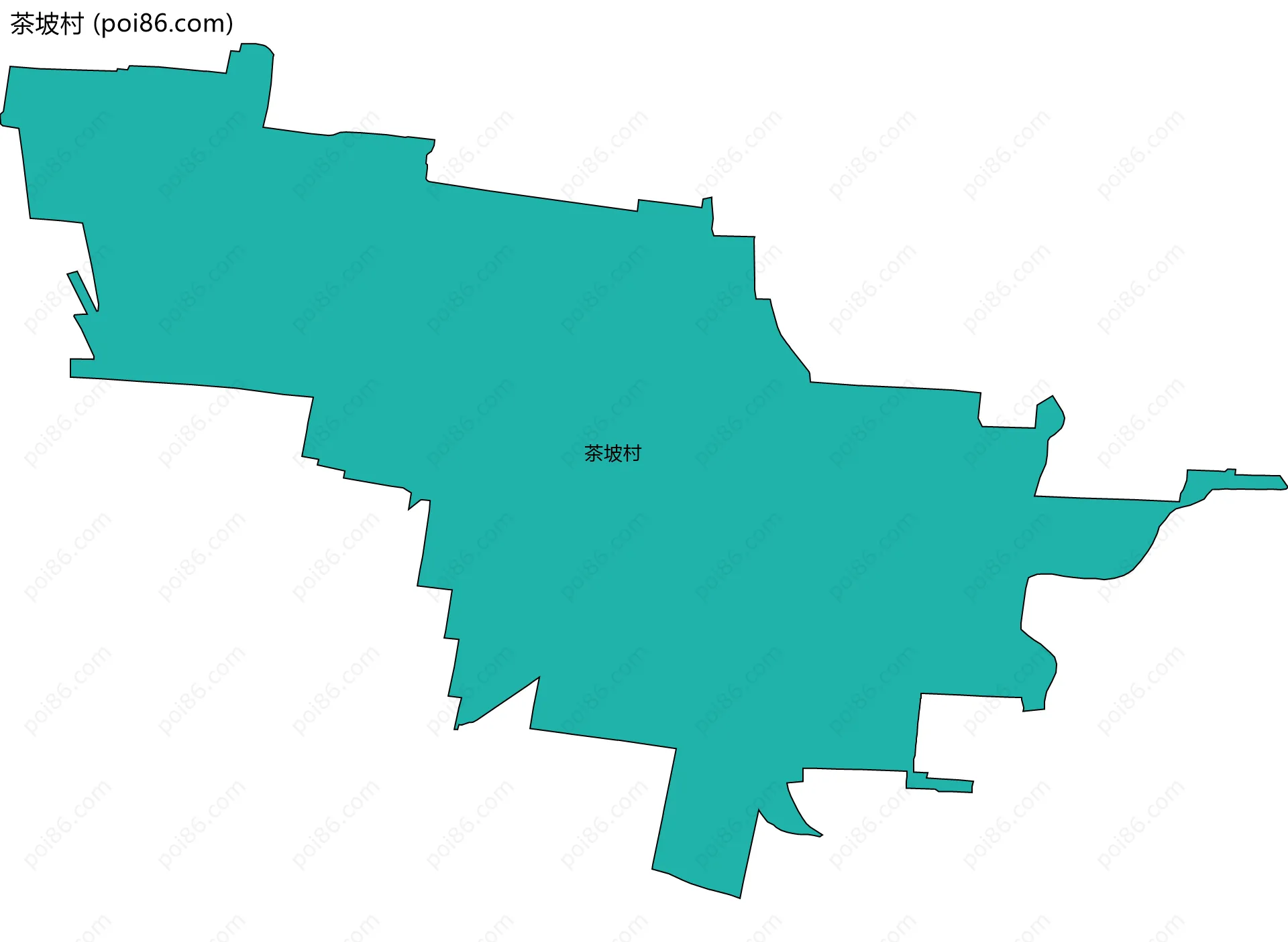茶坡村边界地图
