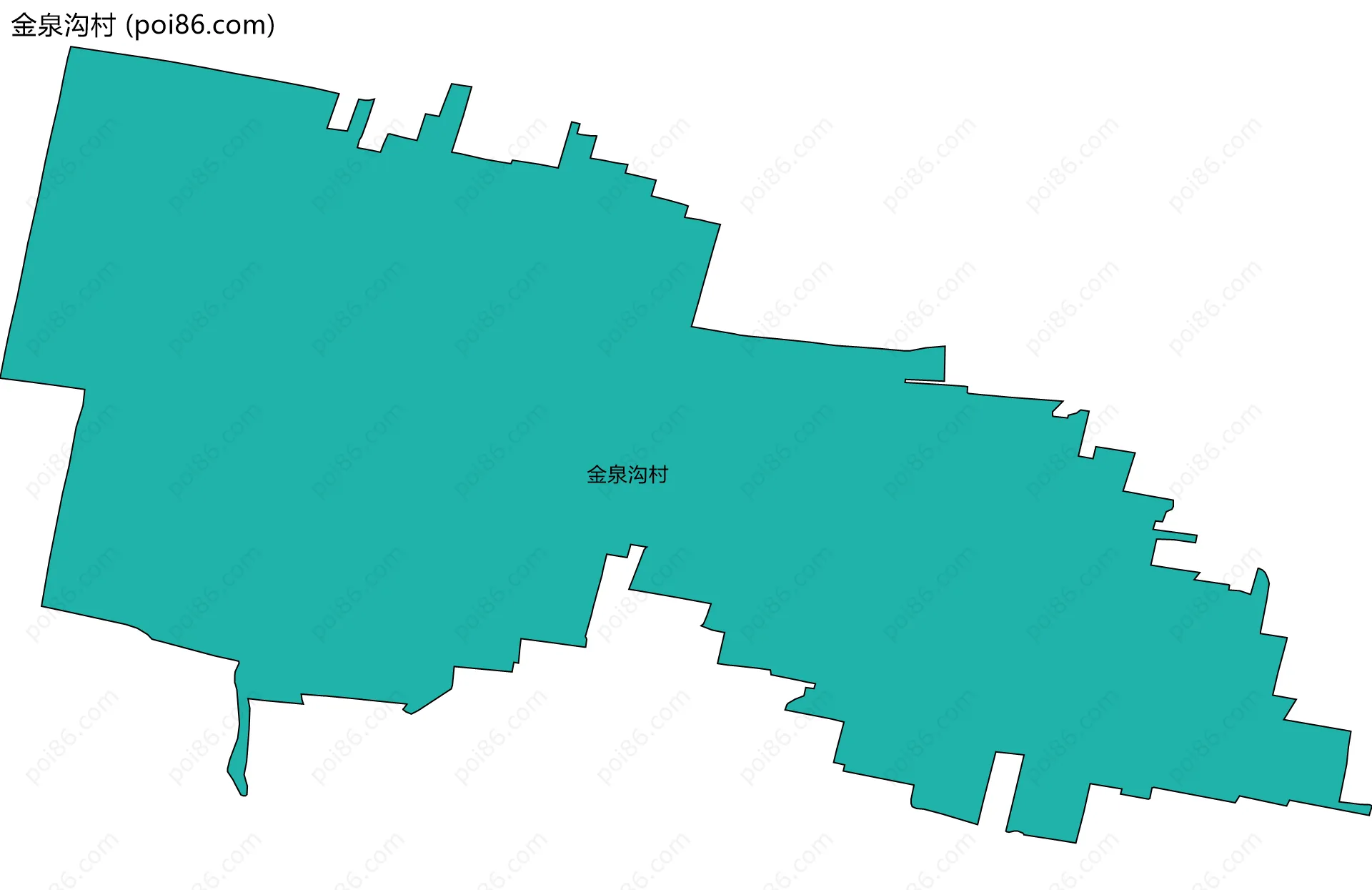 金泉沟村边界地图